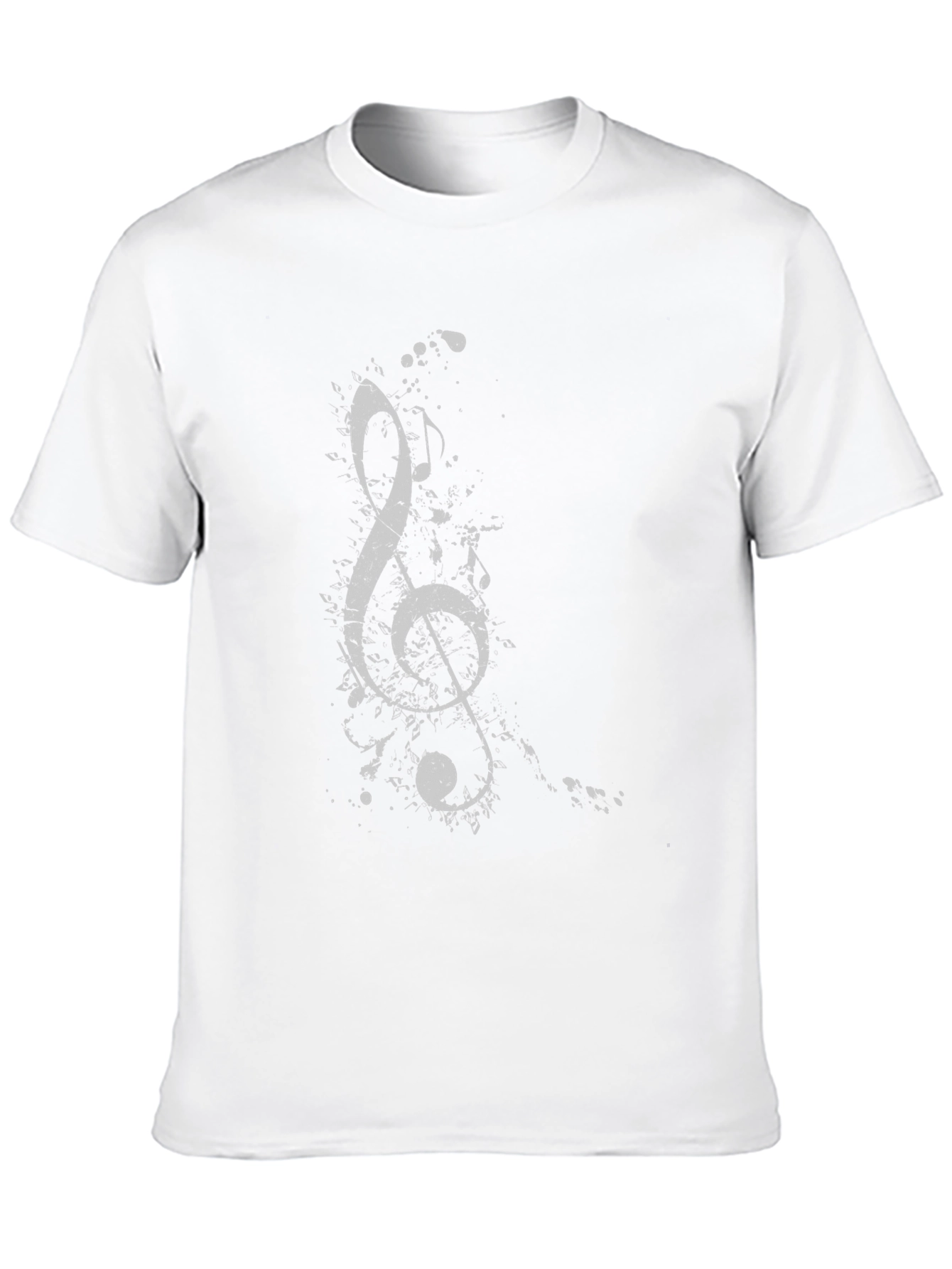 Treble Clef Graphic Tee - Black Cotton T-Shirt