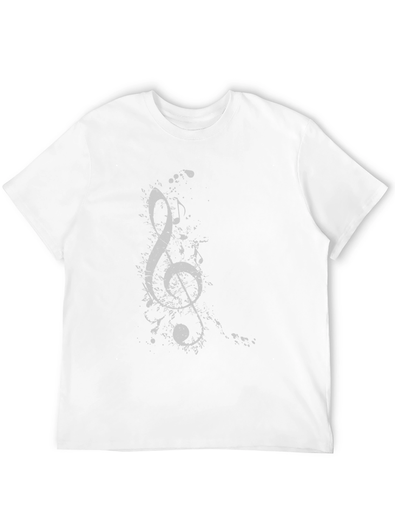 Treble Clef Graphic Tee - Black Cotton T-Shirt