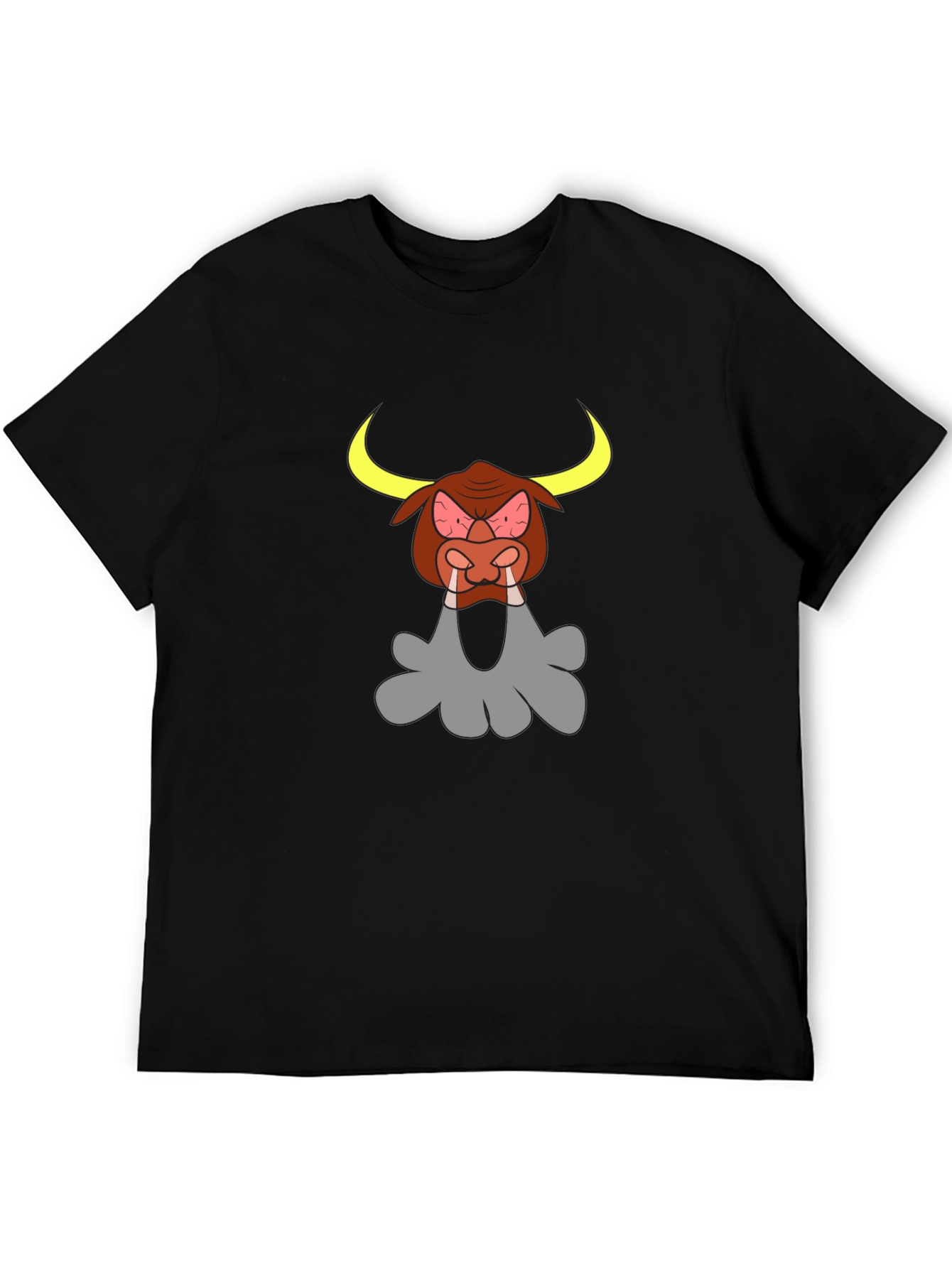 Angry Cartoon Bull Graphic Tee