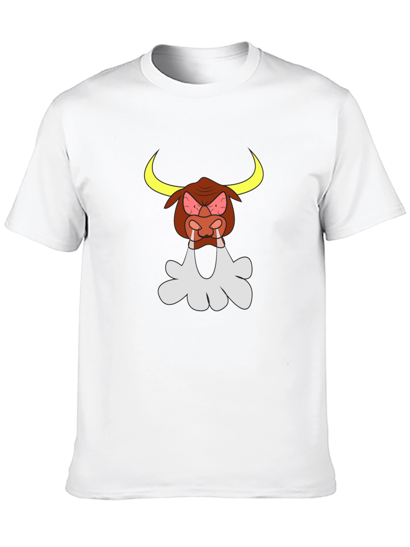 Angry Cartoon Bull Graphic Tee