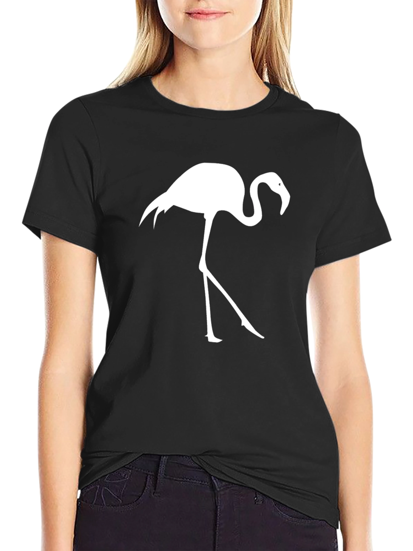 Black Flamingo Graphic Tee - Casual Comfort