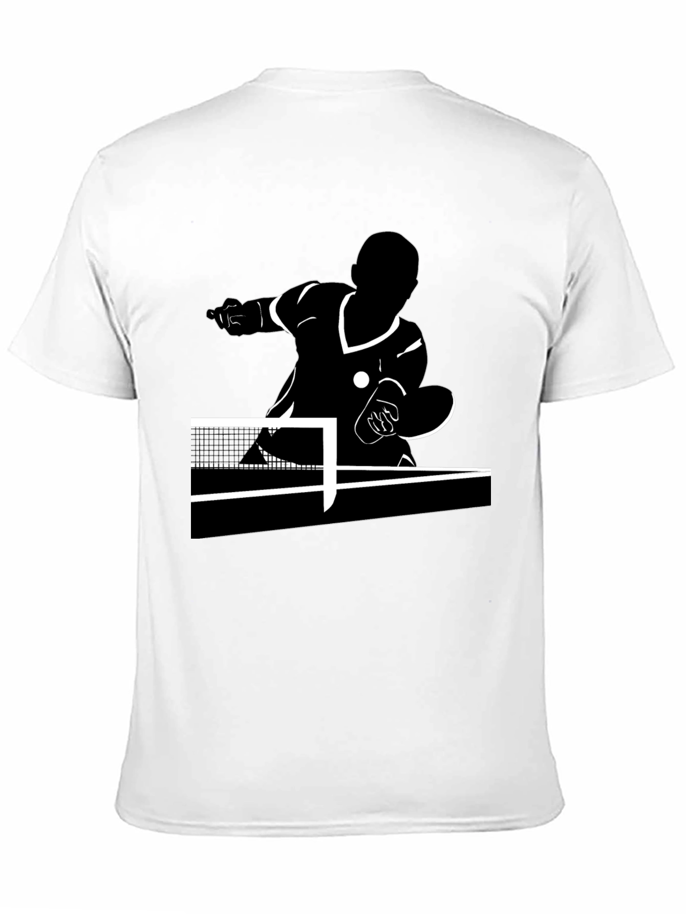 Table Tennis Player Black Graphic Tee