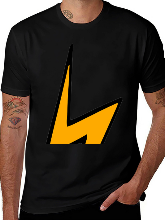 Lightning Bolt Graphic Tee - Black
