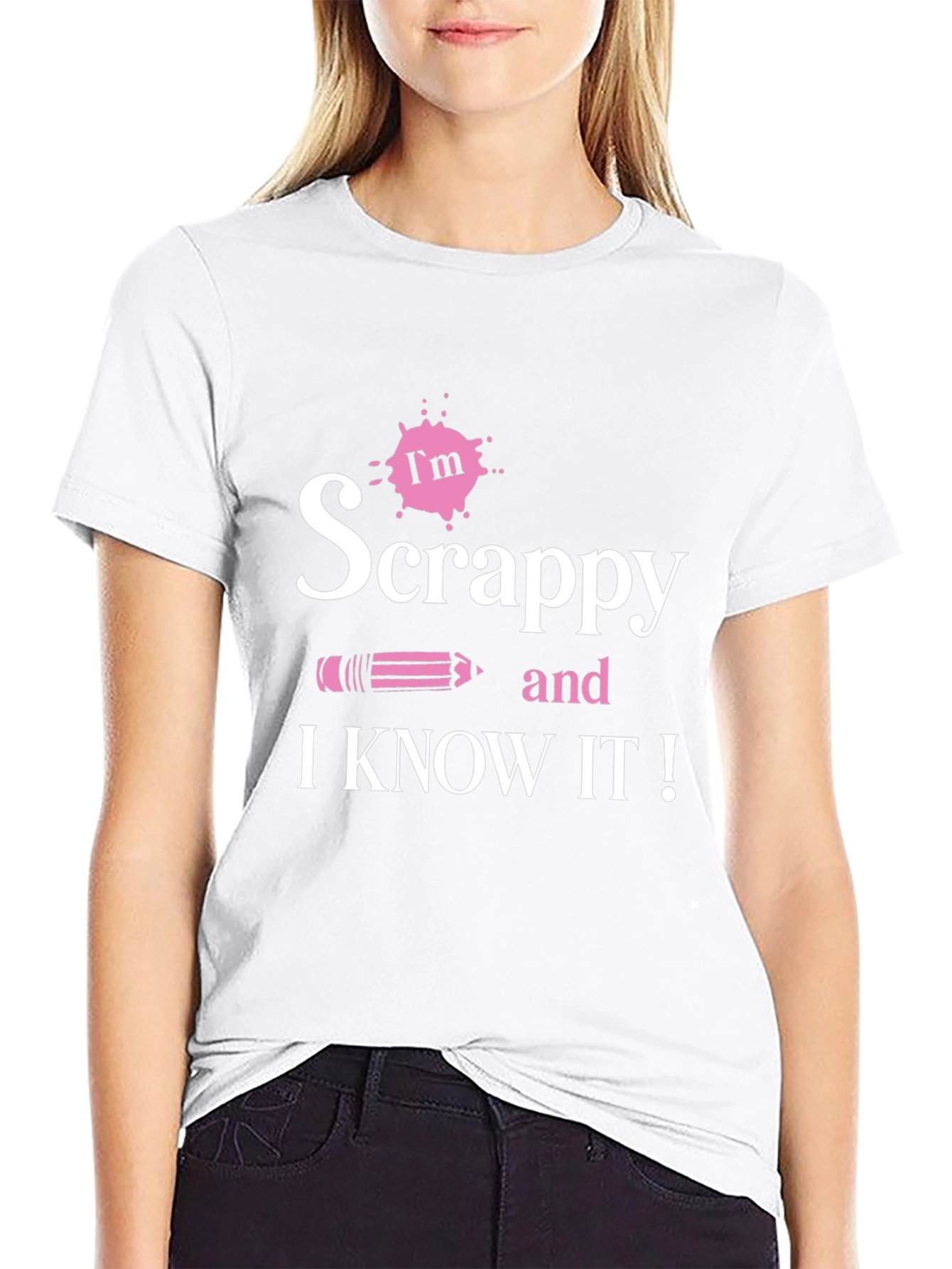 Im Scrappy and I Know It! Black T-Shirt