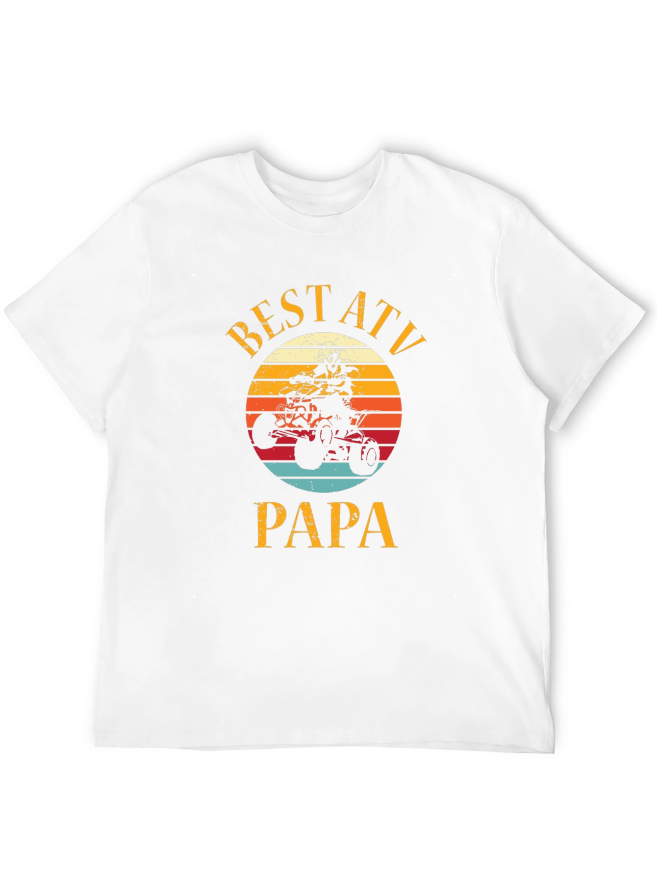 Best ATV Papa Graphic T-Shirt - Black
