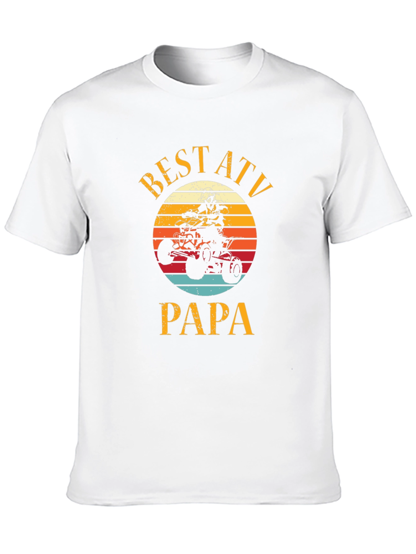 Best ATV Papa Graphic T-Shirt - Black