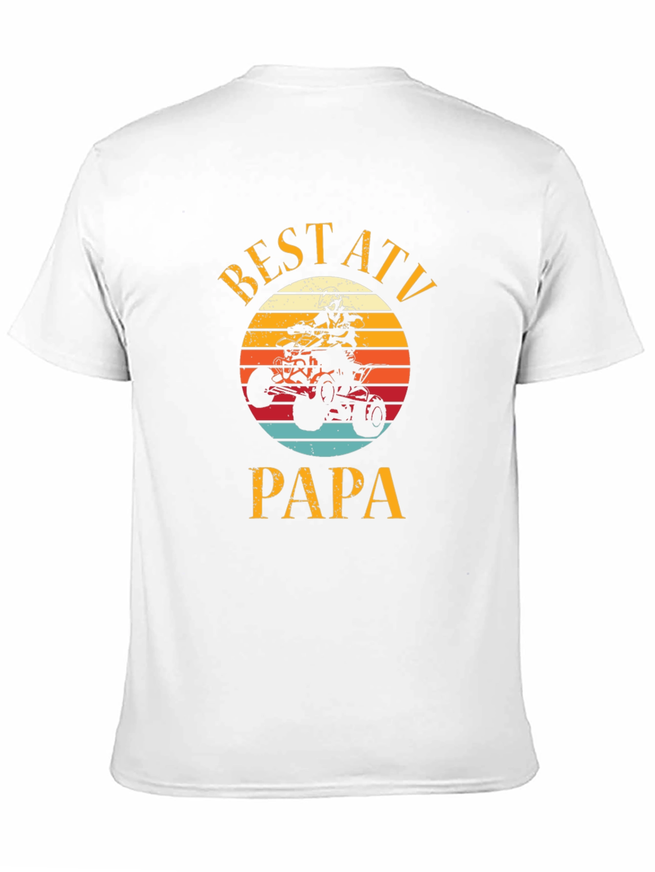 Best ATV Papa Graphic T-Shirt - Black