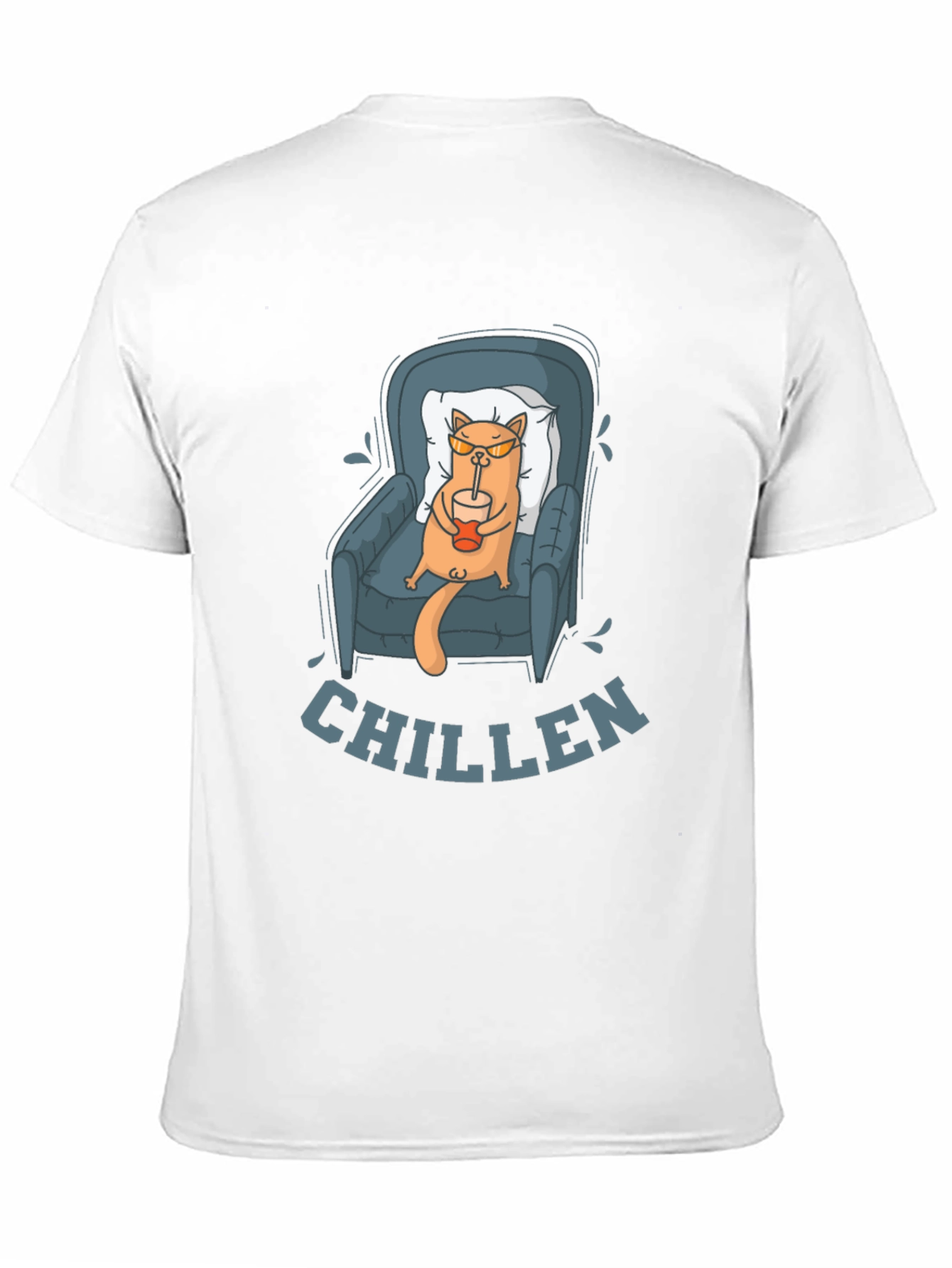 Chill Cat Graphic Tee - Relaxed Fit Unisex T-Shirt