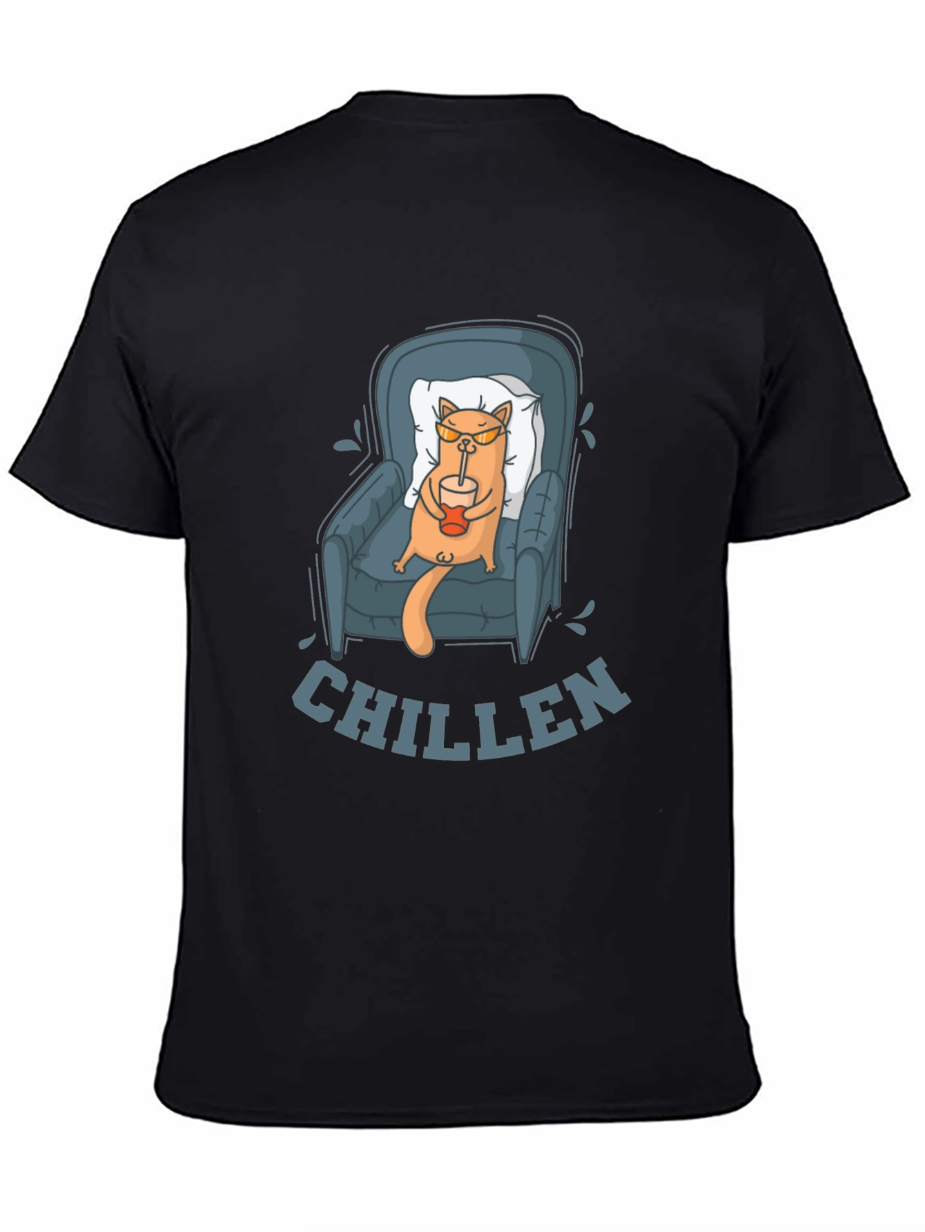 Chill Cat Graphic Tee - Relaxed Fit Unisex T-Shirt