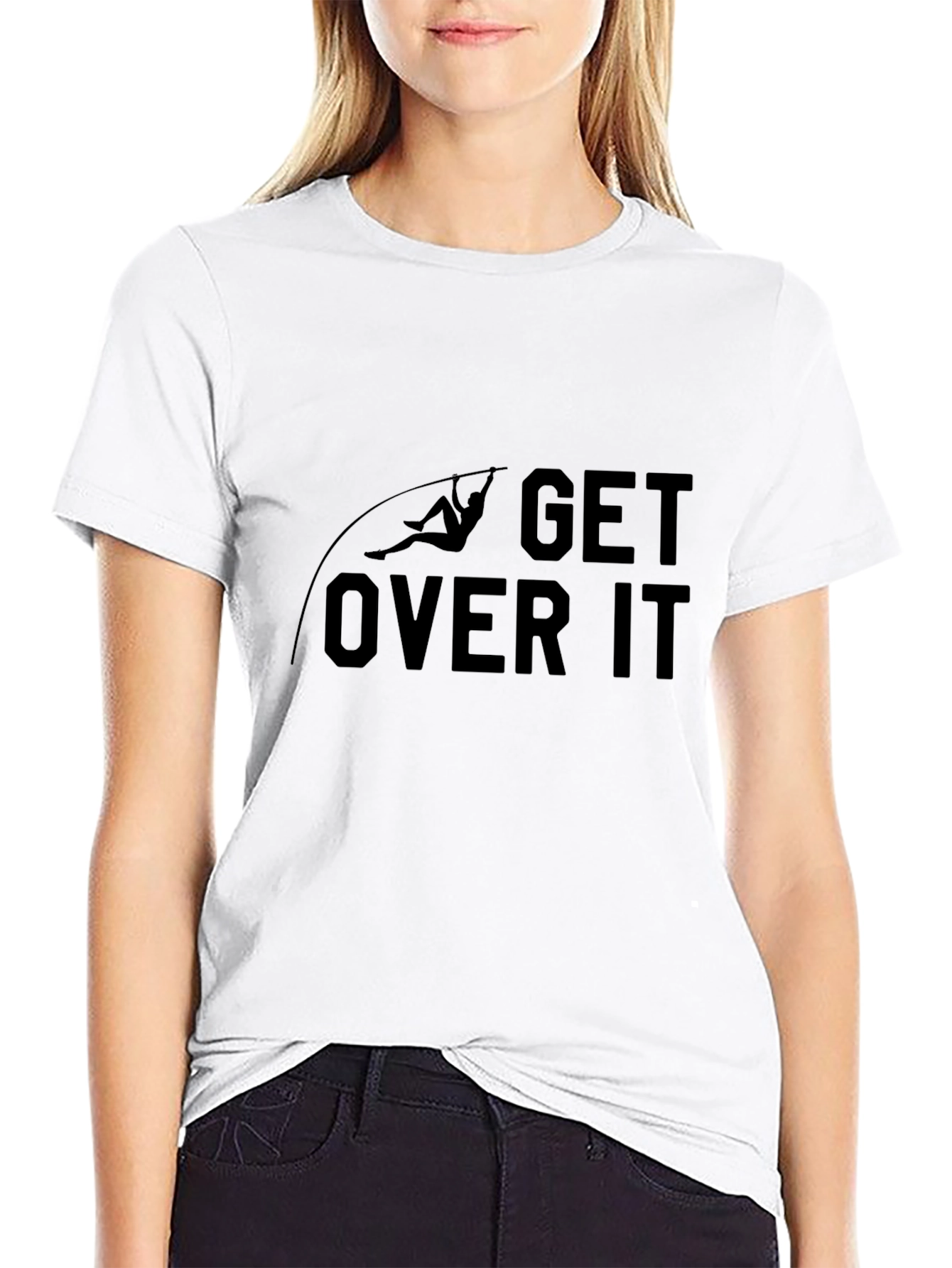 Get Over It Pole Vaulting T-Shirt - Black