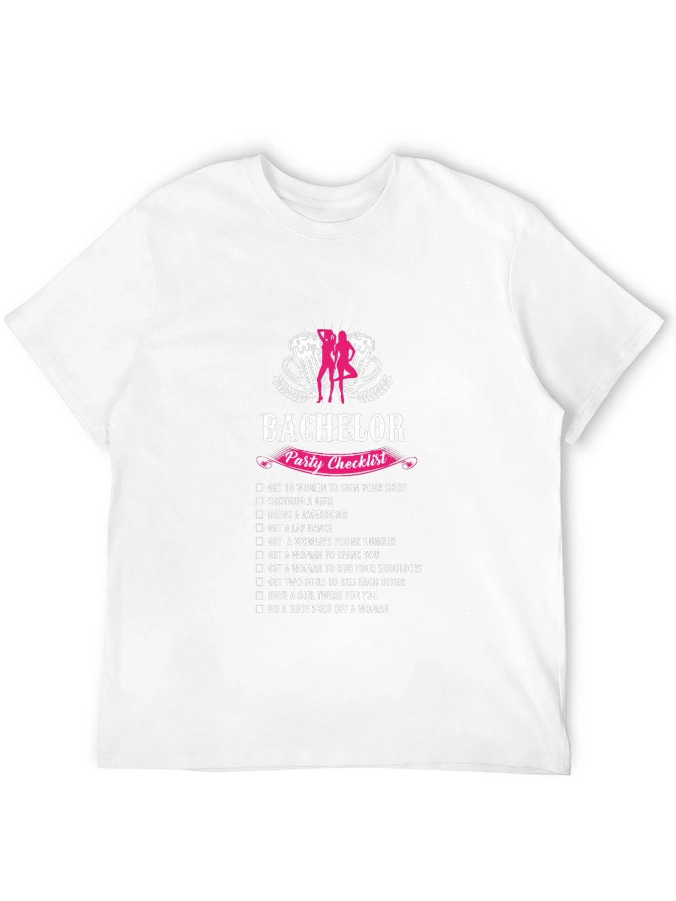 Bachelor Party Checklist Graphic Tee