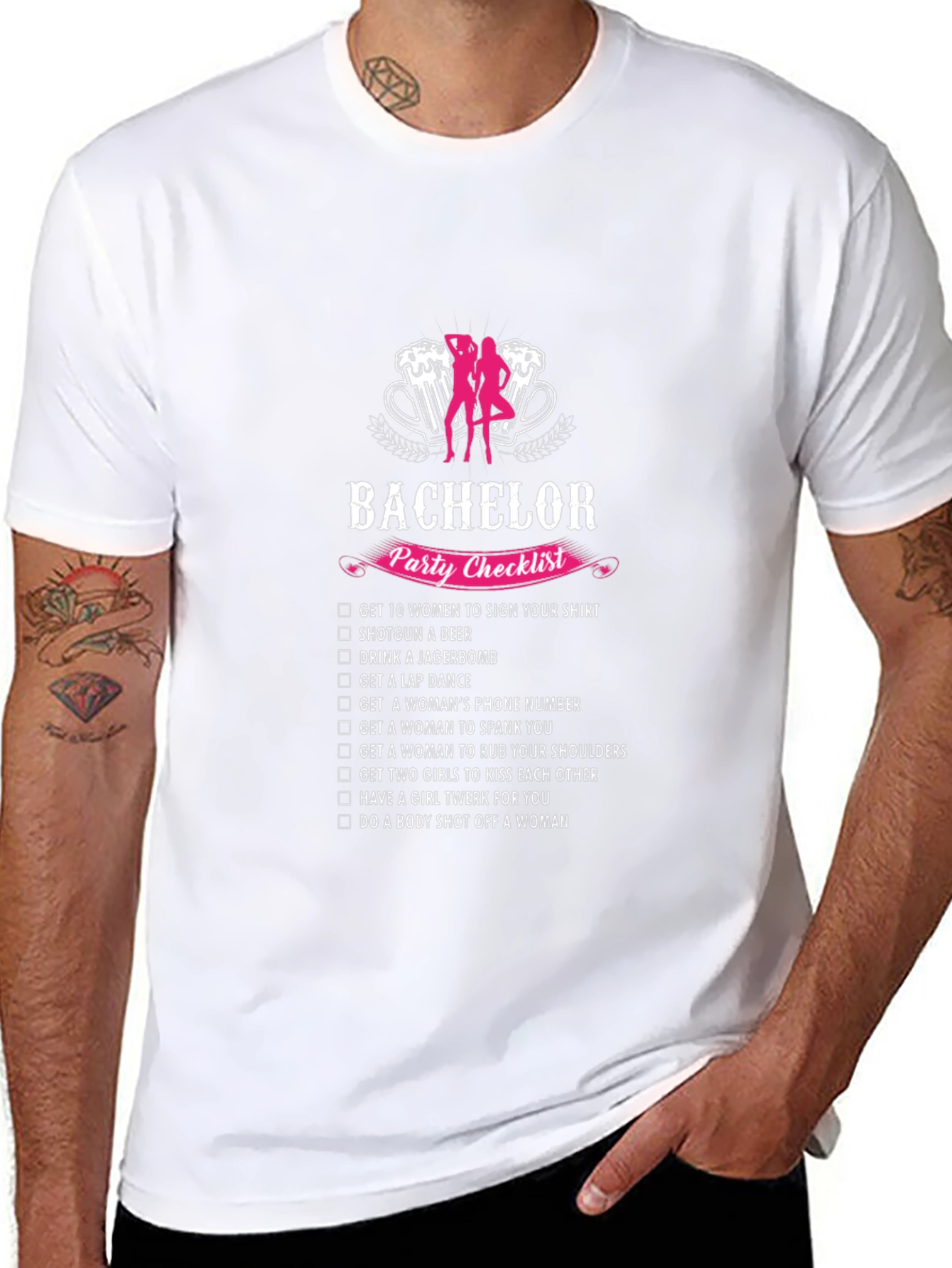 Bachelor Party Checklist Graphic Tee