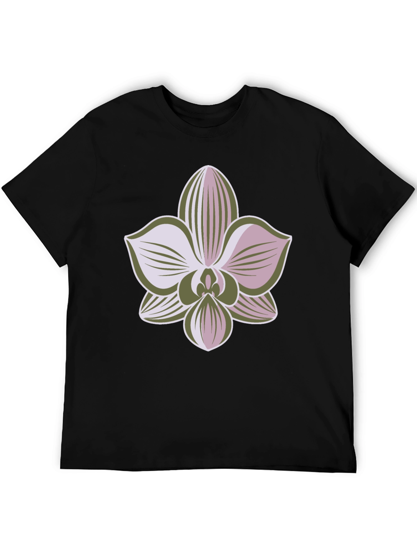Orchid Graphic Tee - Black Casual Shirt