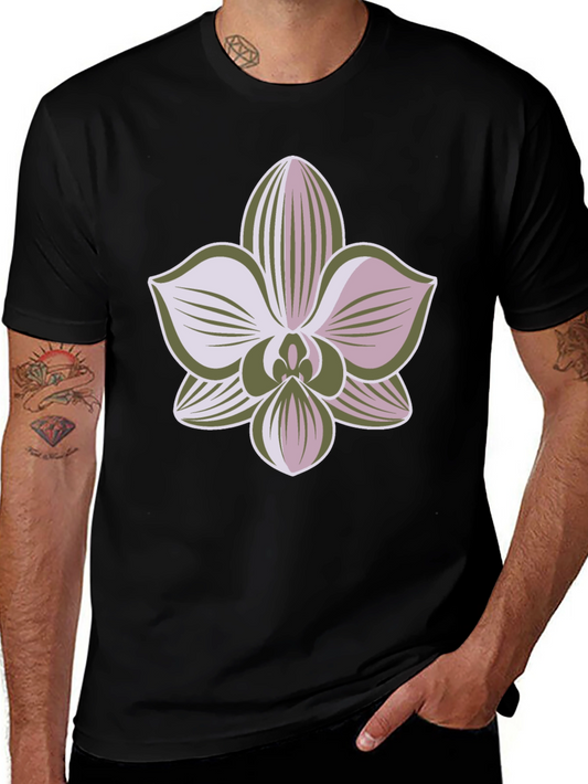 Orchid Graphic Tee - Black Casual Shirt