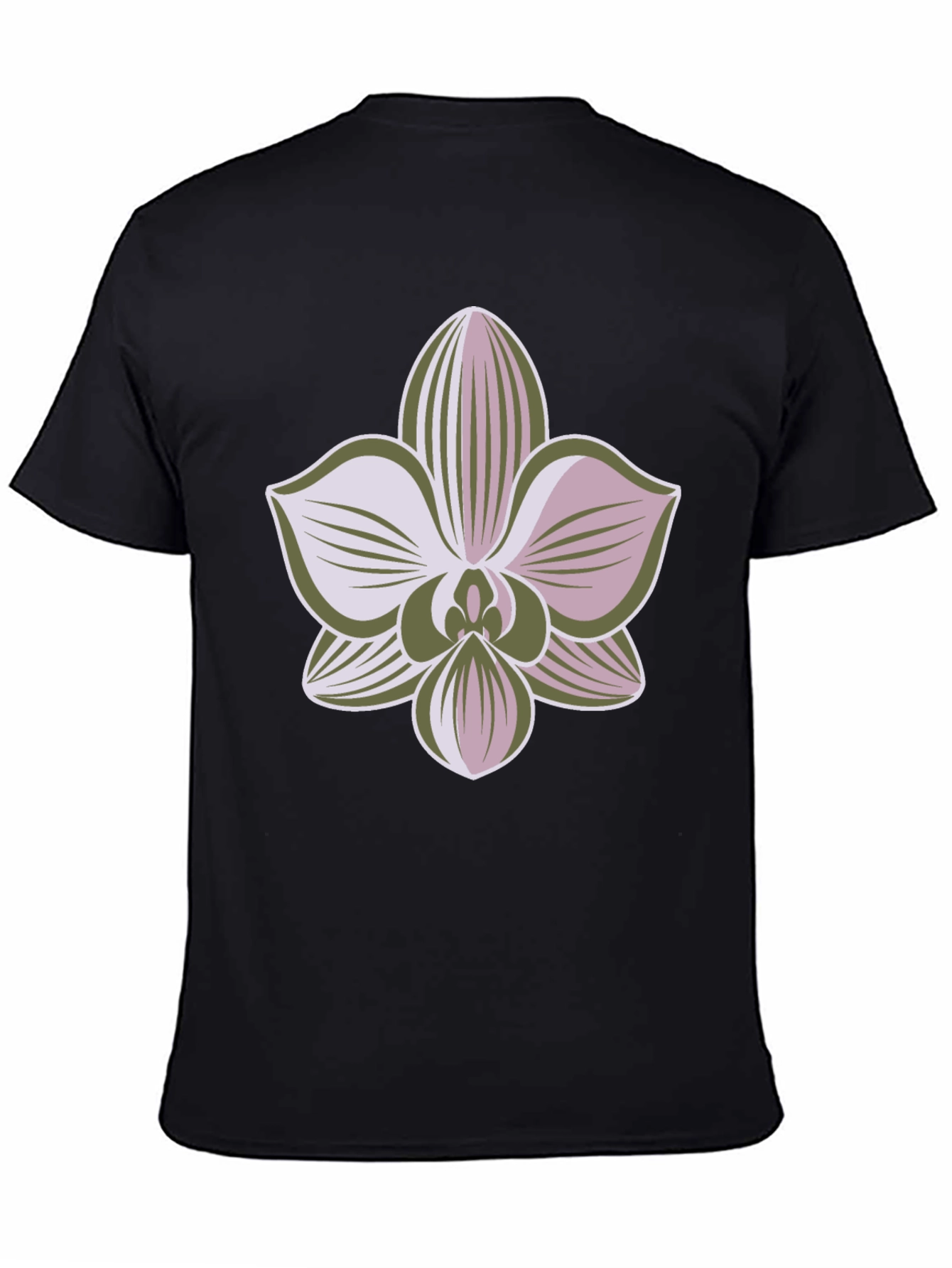 Orchid Graphic Tee - Black Casual Shirt