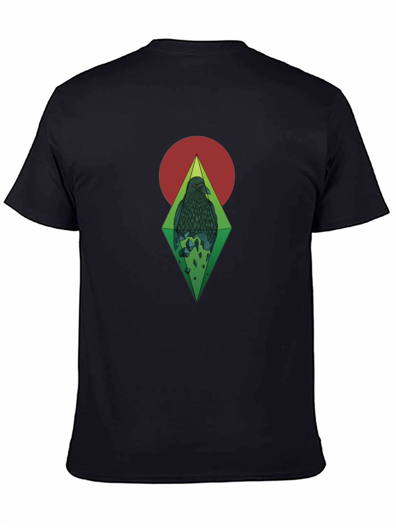 Raven Graphic Print Black T-Shirt