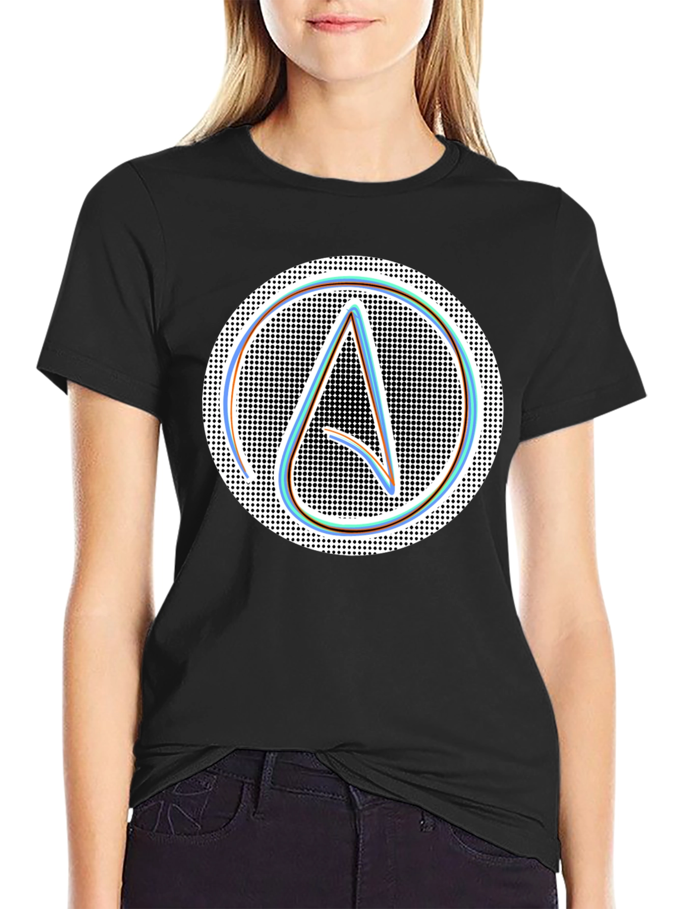 Atheist Symbol T-Shirt: Modern Black Graphic Tee