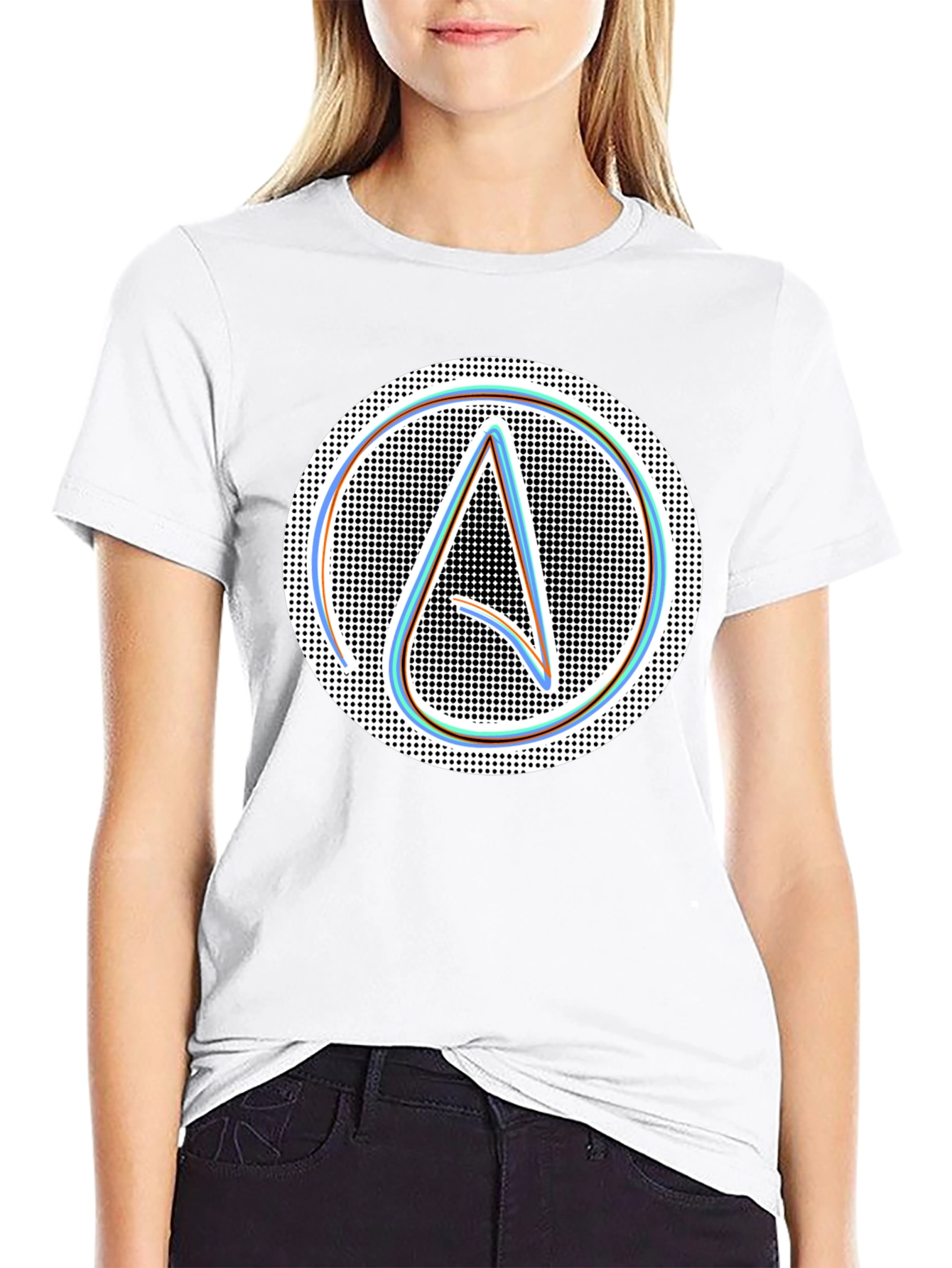Atheist Symbol T-Shirt: Modern Black Graphic Tee