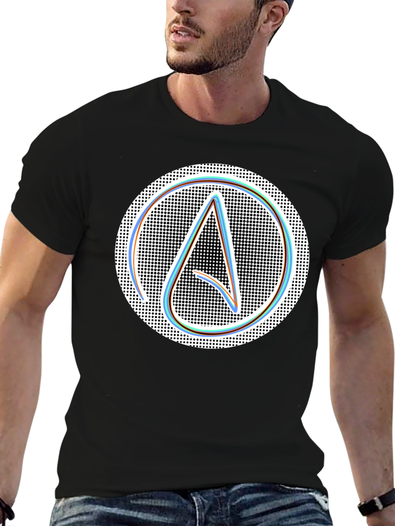 Atheist Symbol T-Shirt: Modern Black Graphic Tee