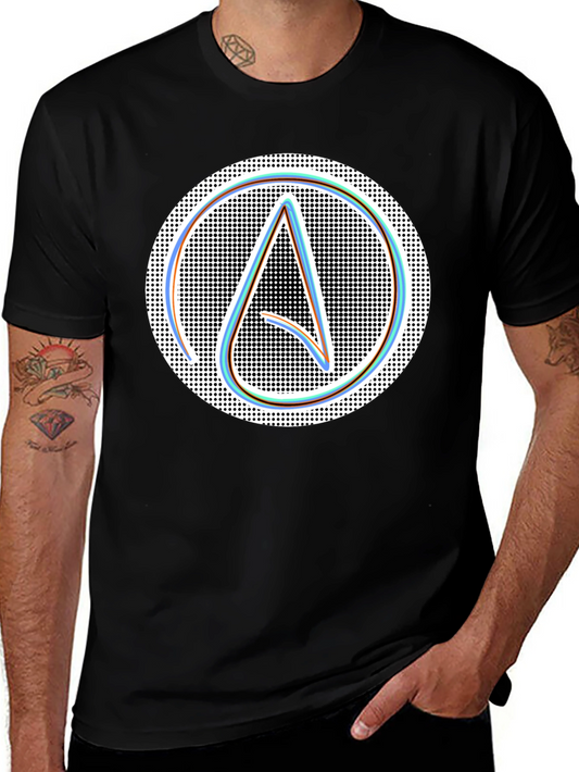 Atheist Symbol T-Shirt: Modern Black Graphic Tee