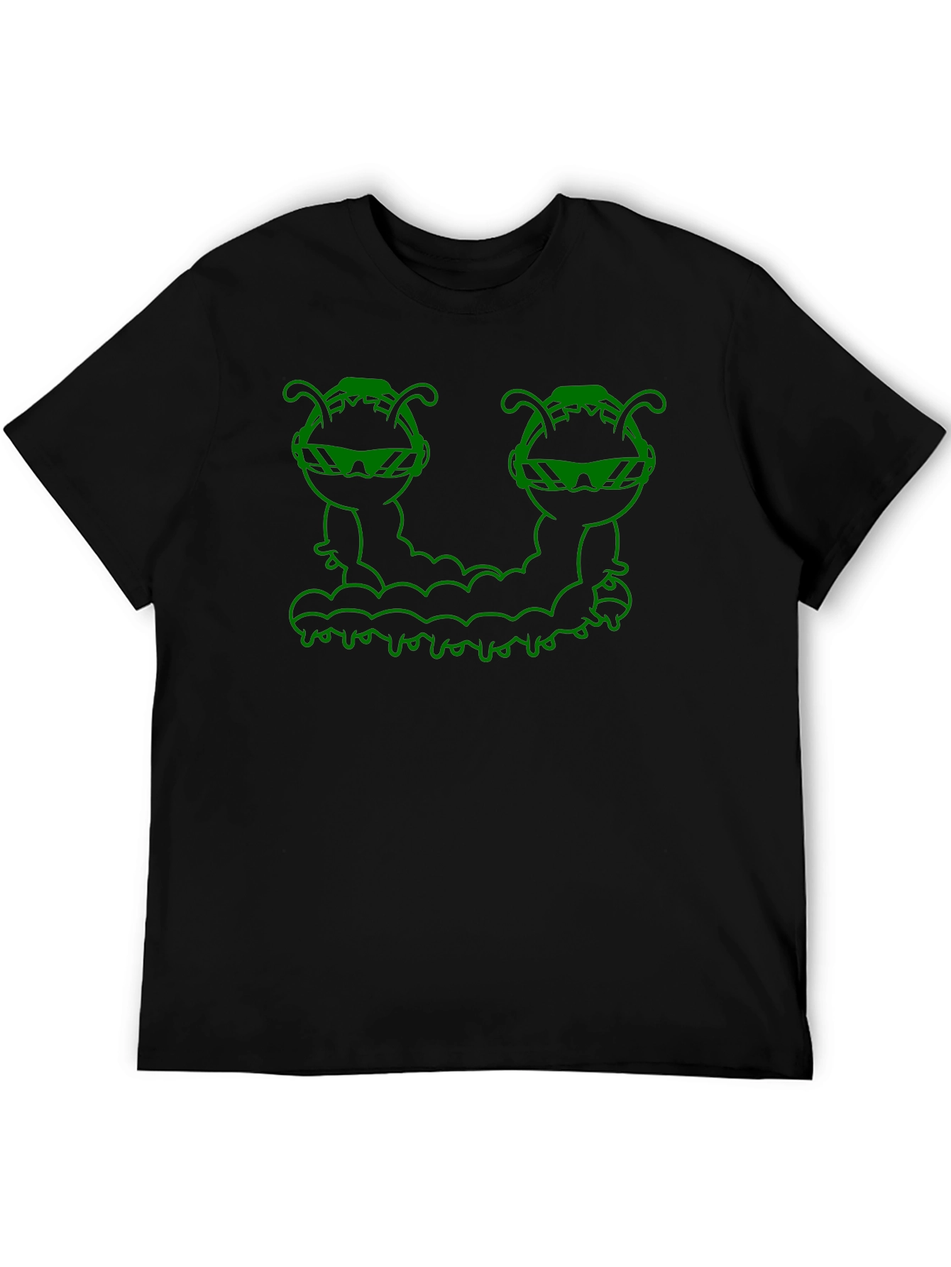 Cool Caterpillar Graphic Tee - Black