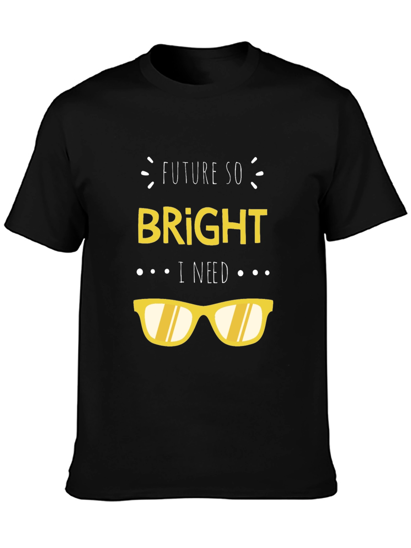 Future So Bright T-Shirt - Black Cotton Graphic Tee