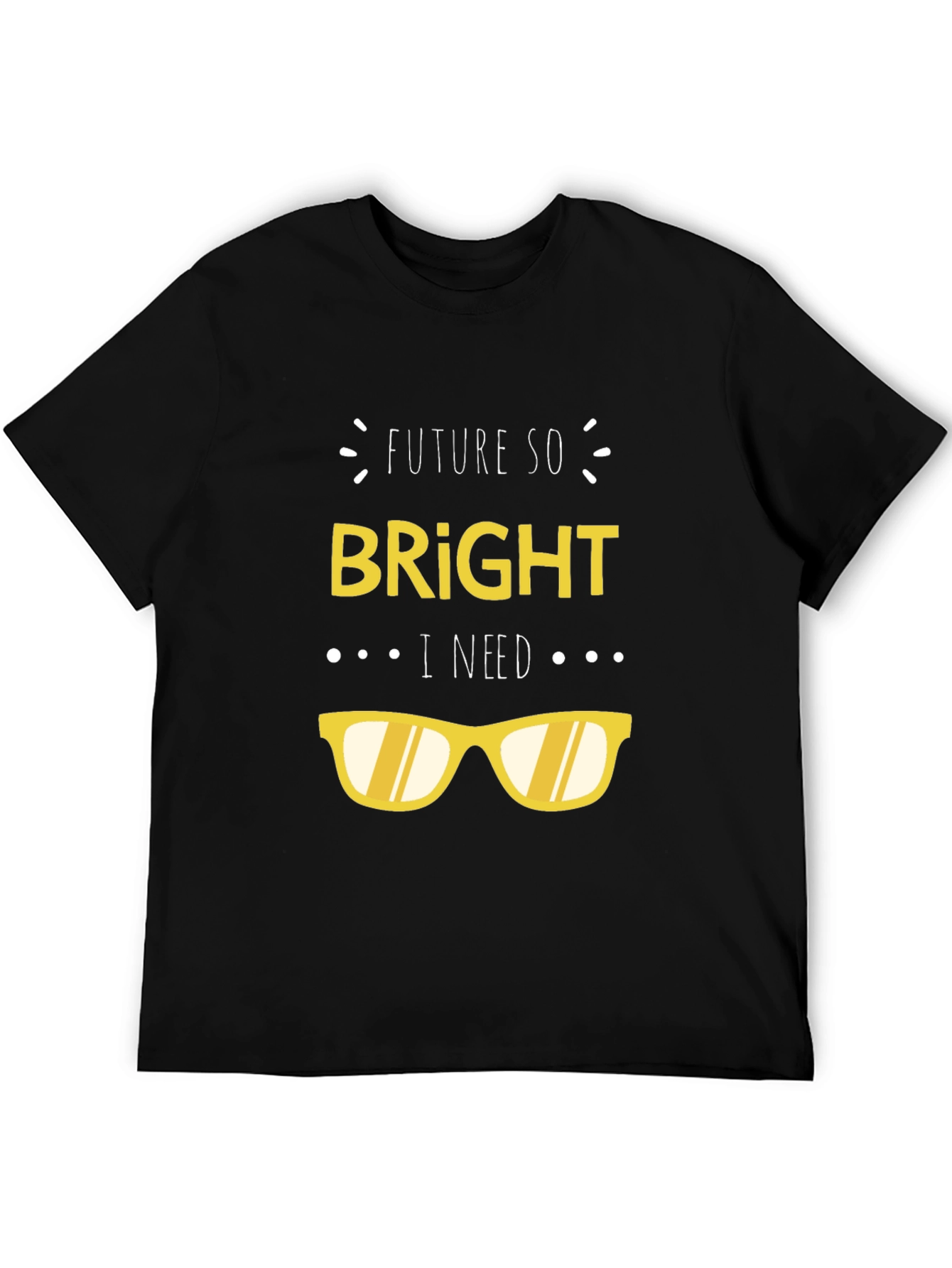 Future So Bright T-Shirt - Black Cotton Graphic Tee
