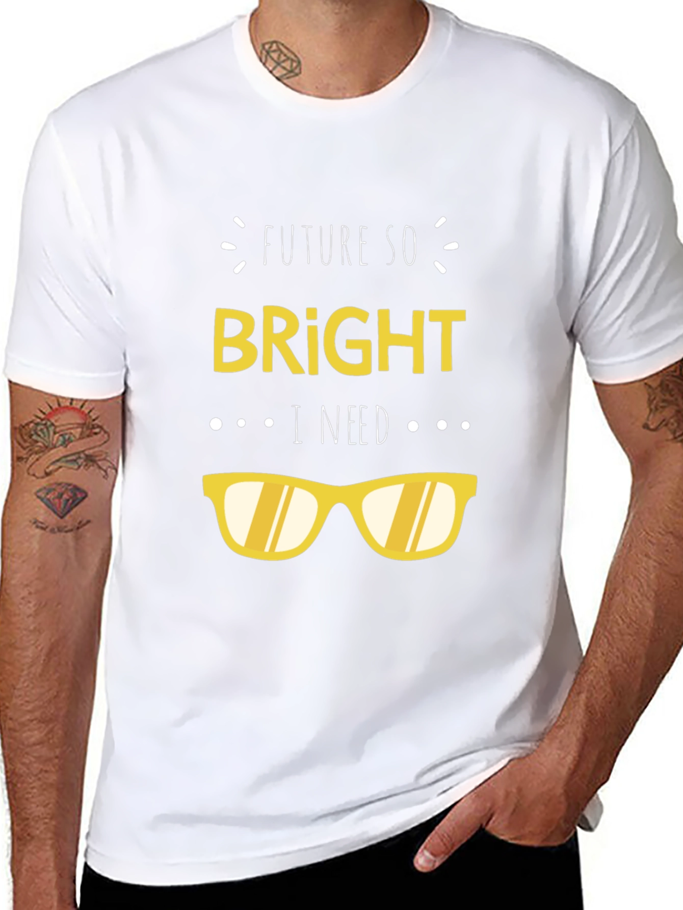 Future So Bright T-Shirt - Black Cotton Graphic Tee