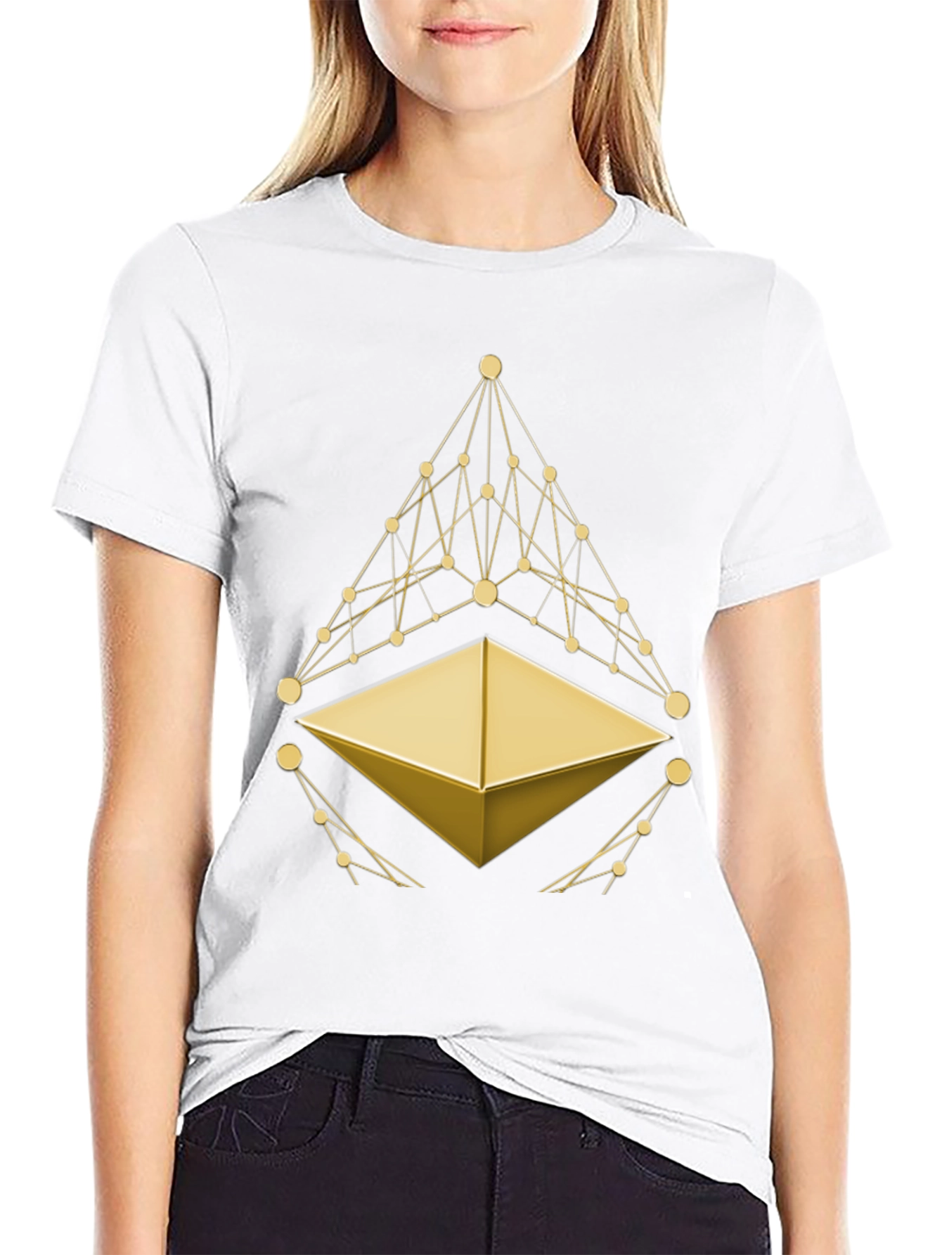 Ethereum Crypto T-Shirt - Golden Symbol