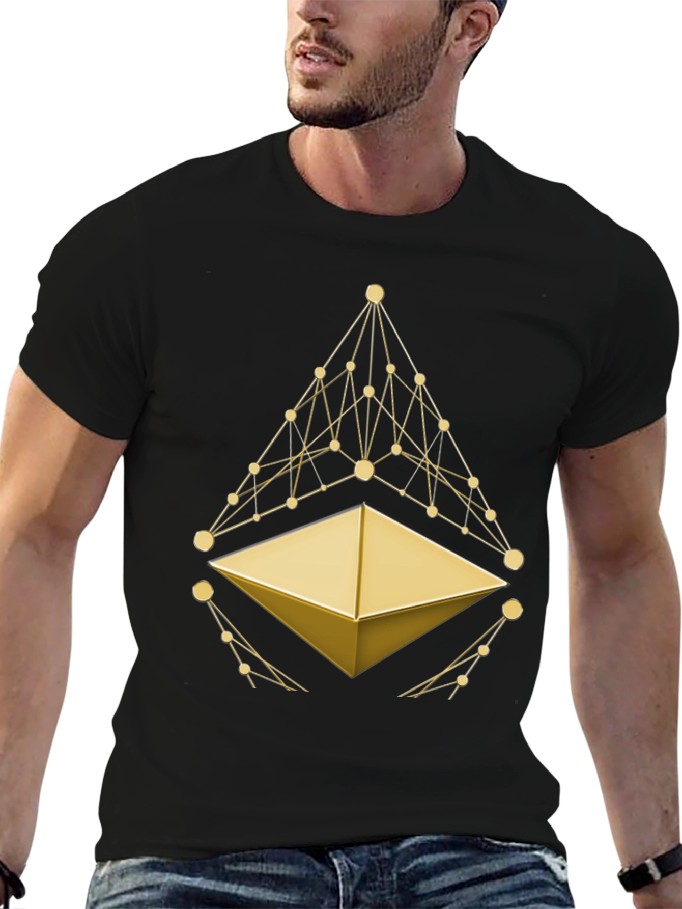 Ethereum Crypto T-Shirt - Golden Symbol