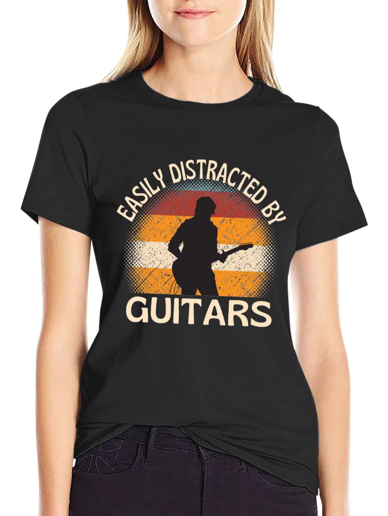 Easily Distracted By Guitars Graphic Tee