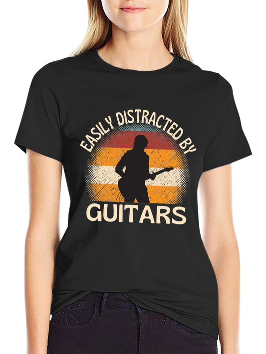 Easily Distracted By Guitars Graphic Tee