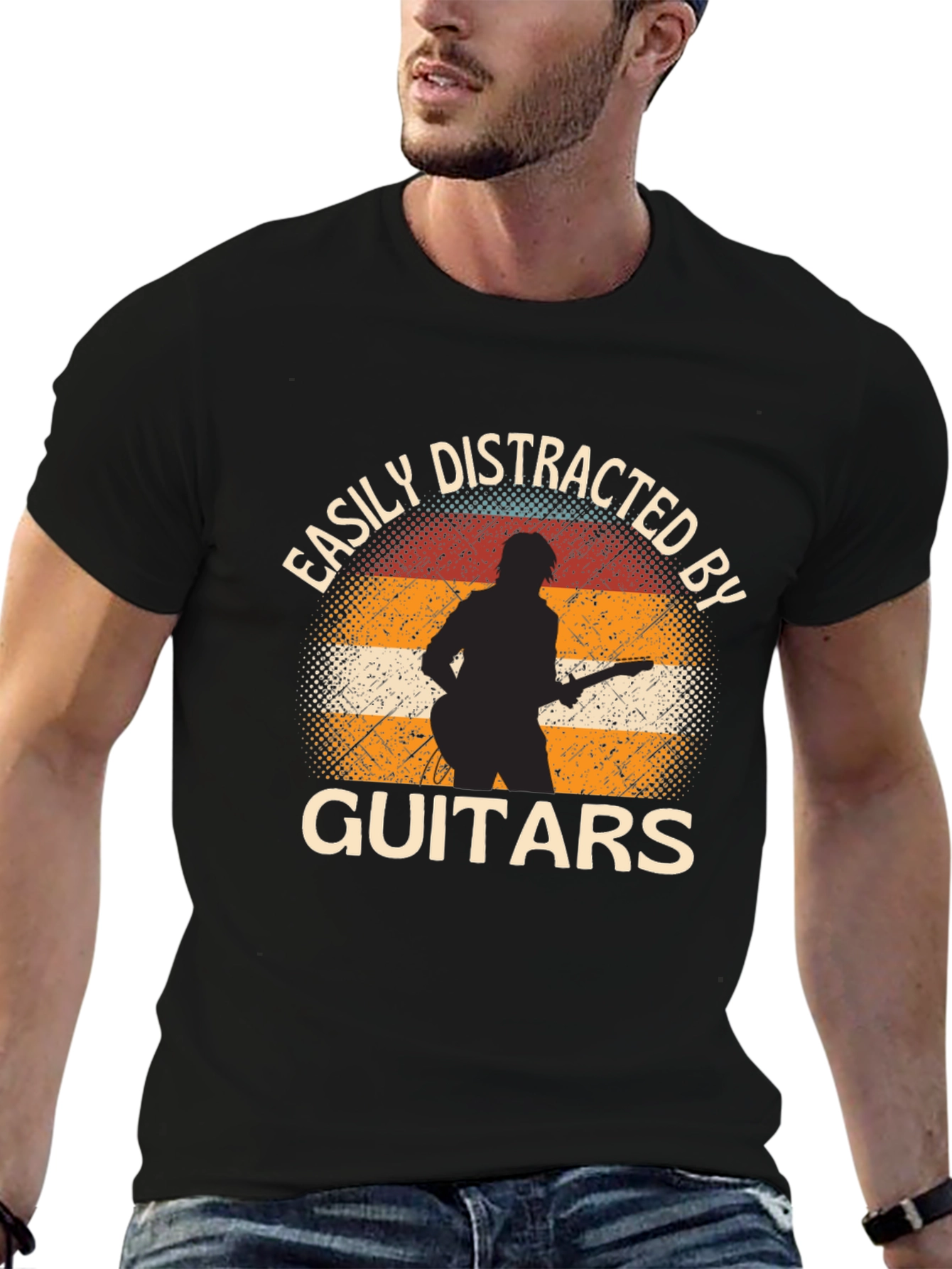Easily Distracted By Guitars Graphic Tee