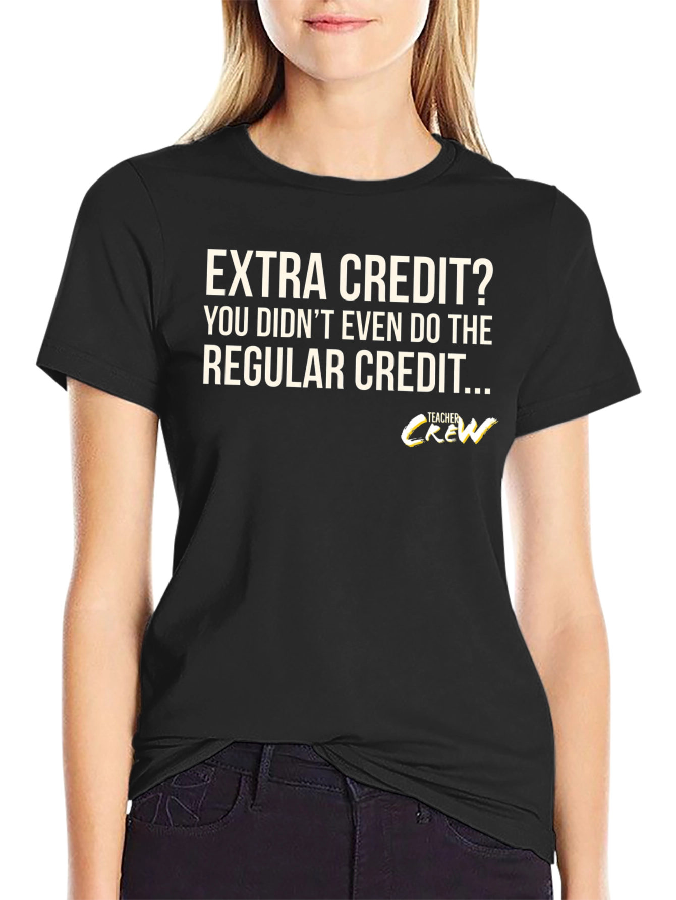 Extra Credit Teacher Crew T-Shirt Funny Education Tee