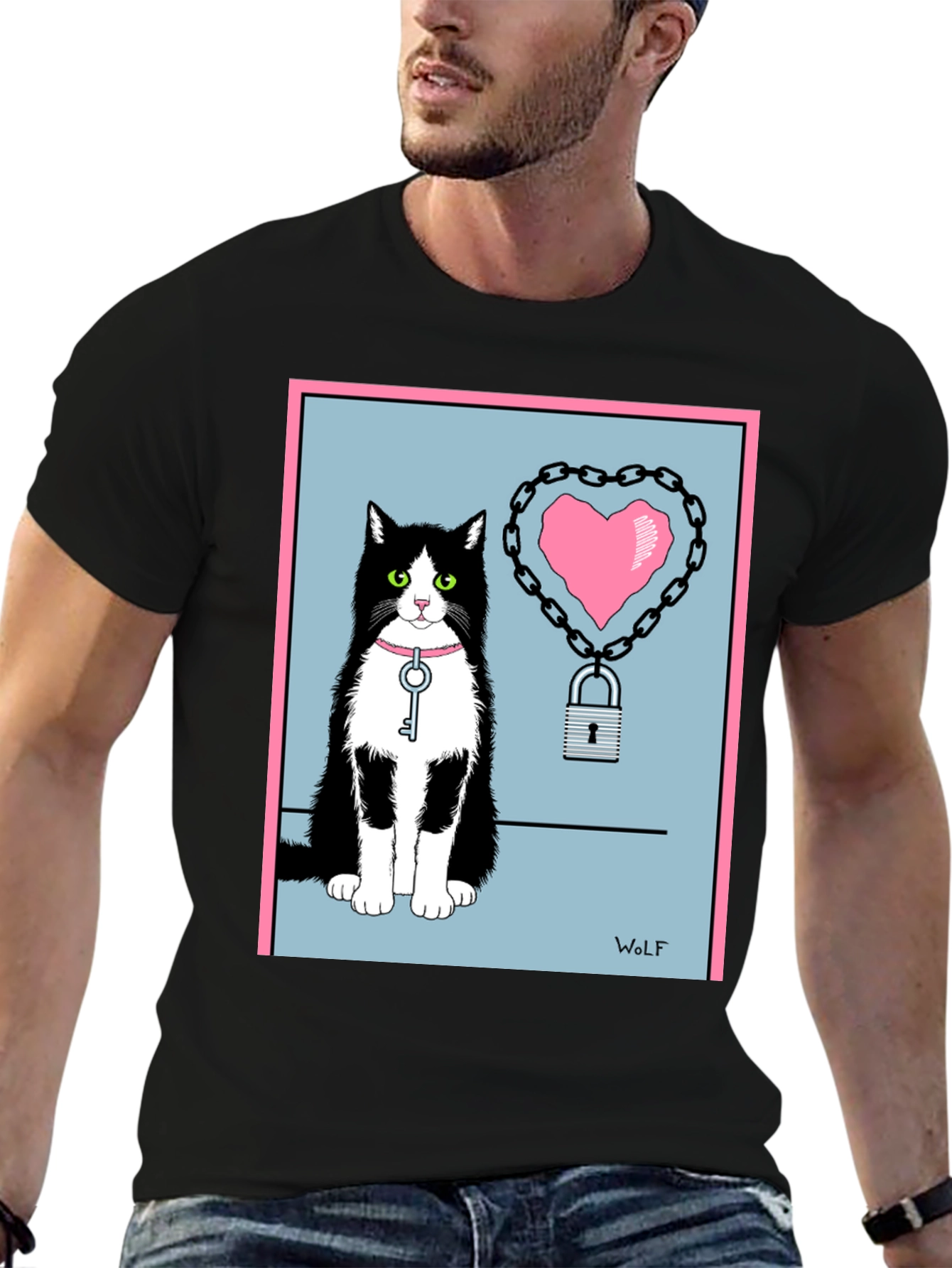 Cat Heart Lock T-Shirt