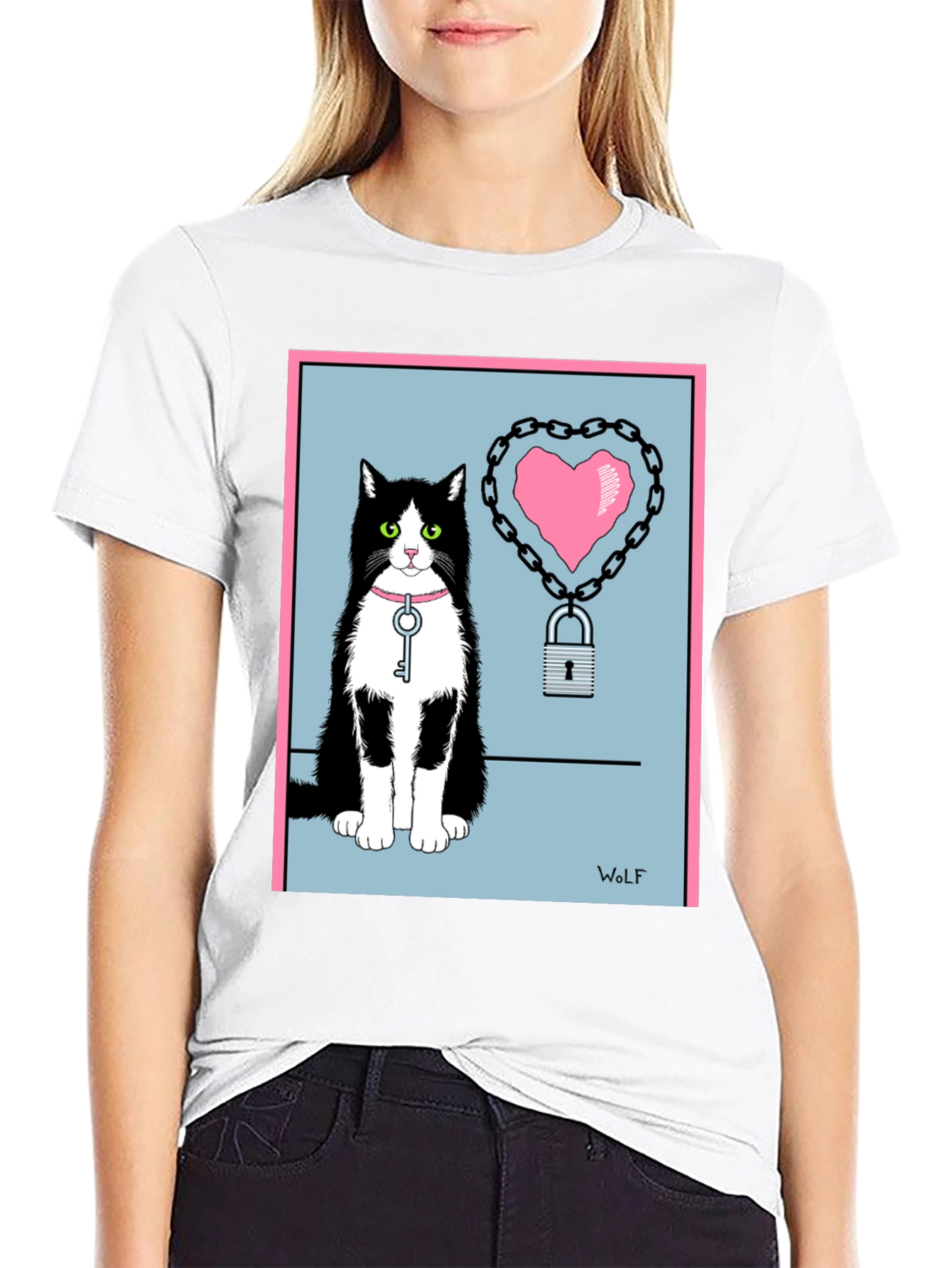 Cat Heart Lock T-Shirt