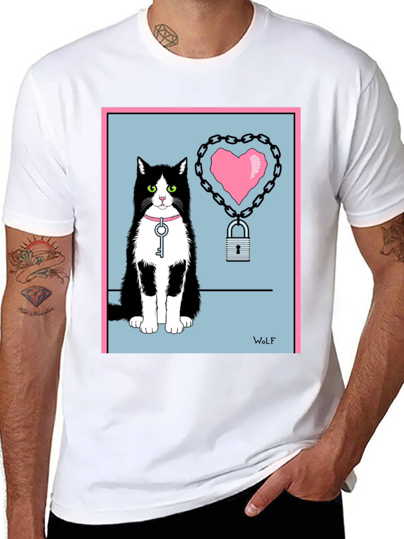 Cat Heart Lock T-Shirt