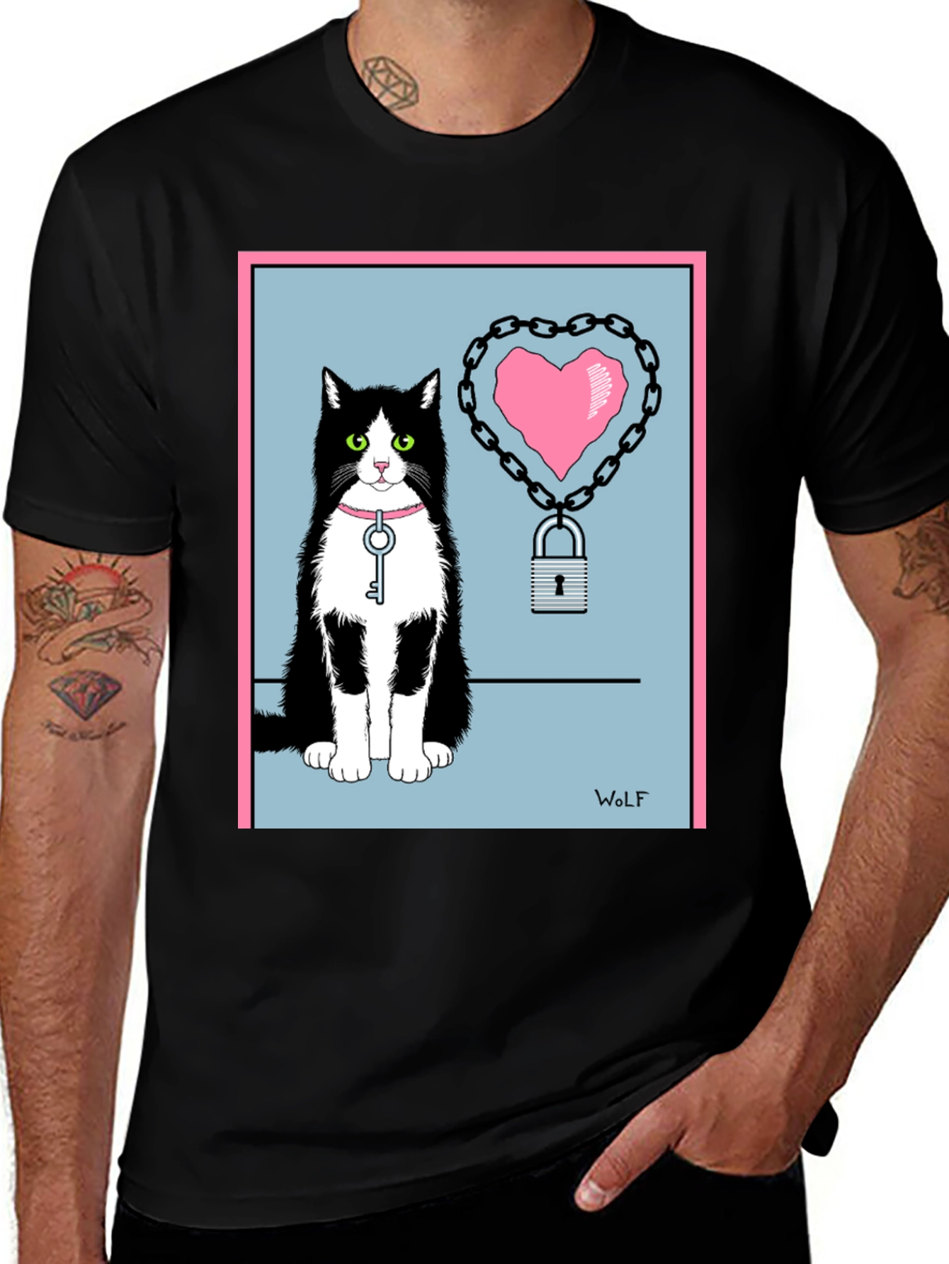 Cat Heart Lock T-Shirt