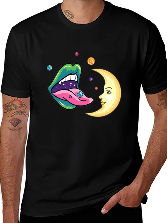Trippy Lips Moon Graphic Tee