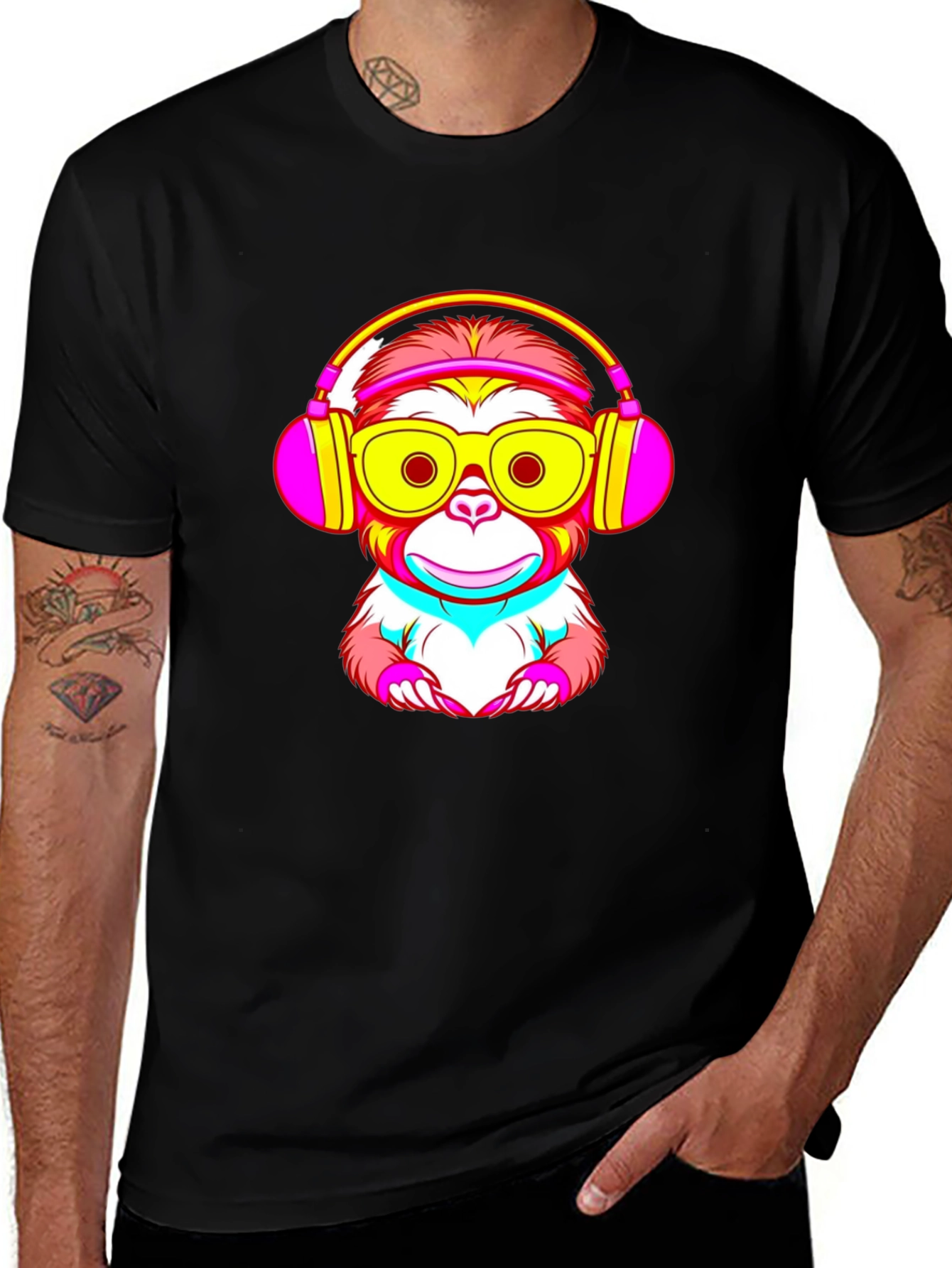 Monkey DJ T-Shirt - Unique Graphic Tee