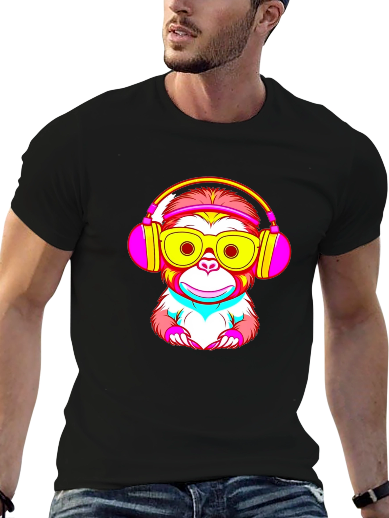 Monkey DJ T-Shirt - Unique Graphic Tee