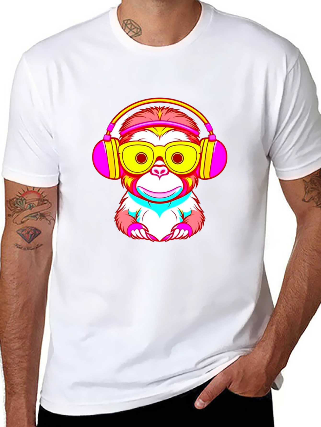 Monkey DJ T-Shirt - Unique Graphic Tee