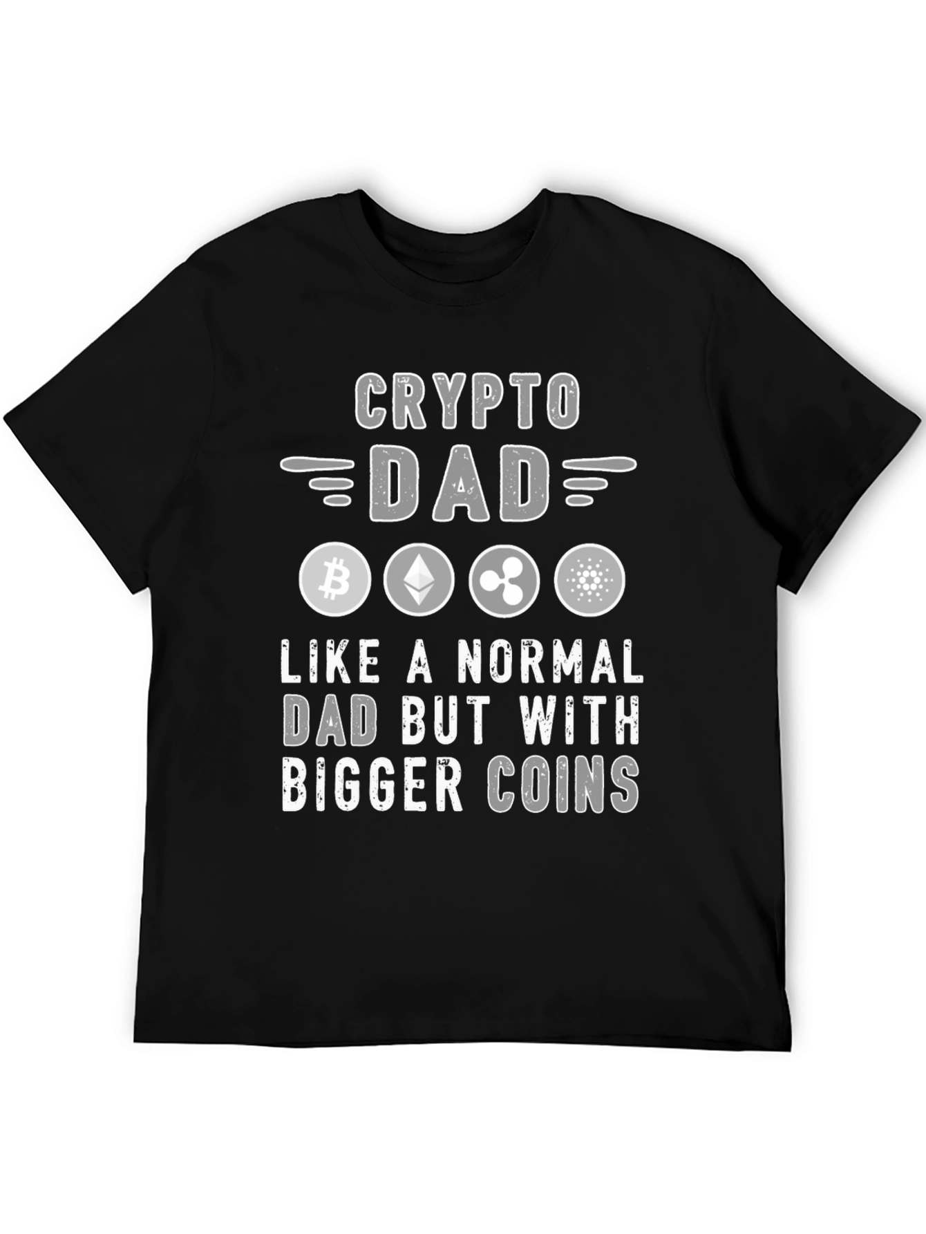 Crypto Dad T-Shirt: Bitcoin Ethereum Ripple Cardano