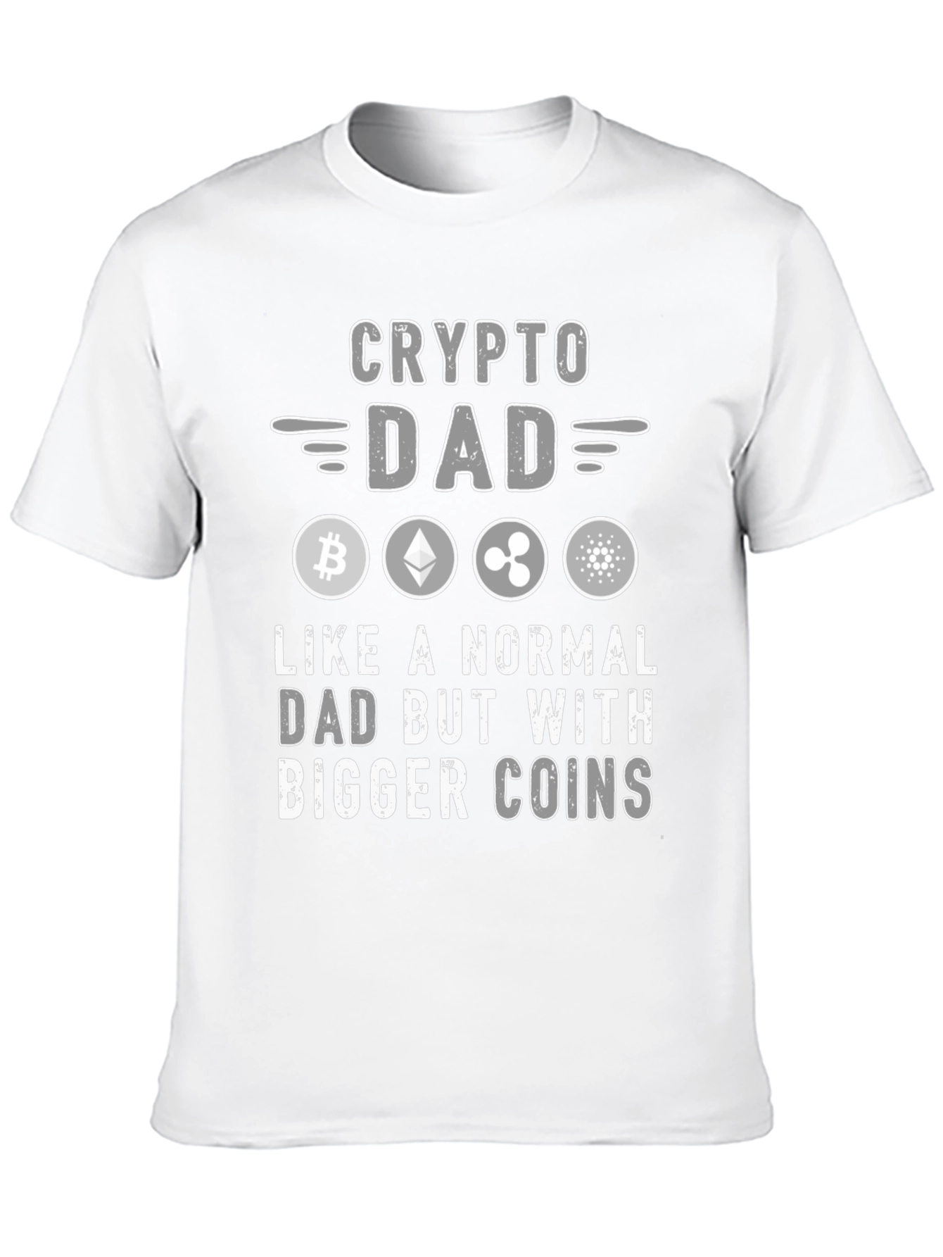 Crypto Dad T-Shirt: Bitcoin Ethereum Ripple Cardano