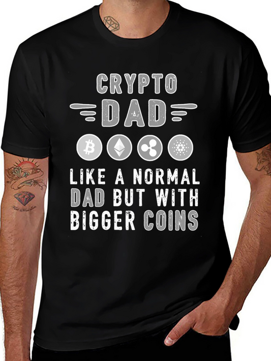 Crypto Dad T-Shirt: Bitcoin Ethereum Ripple Cardano