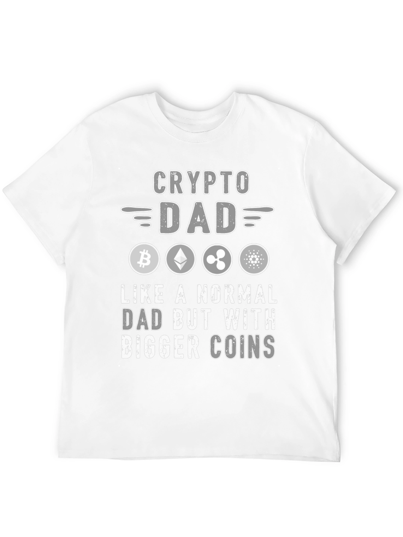 Crypto Dad T-Shirt: Bitcoin Ethereum Ripple Cardano