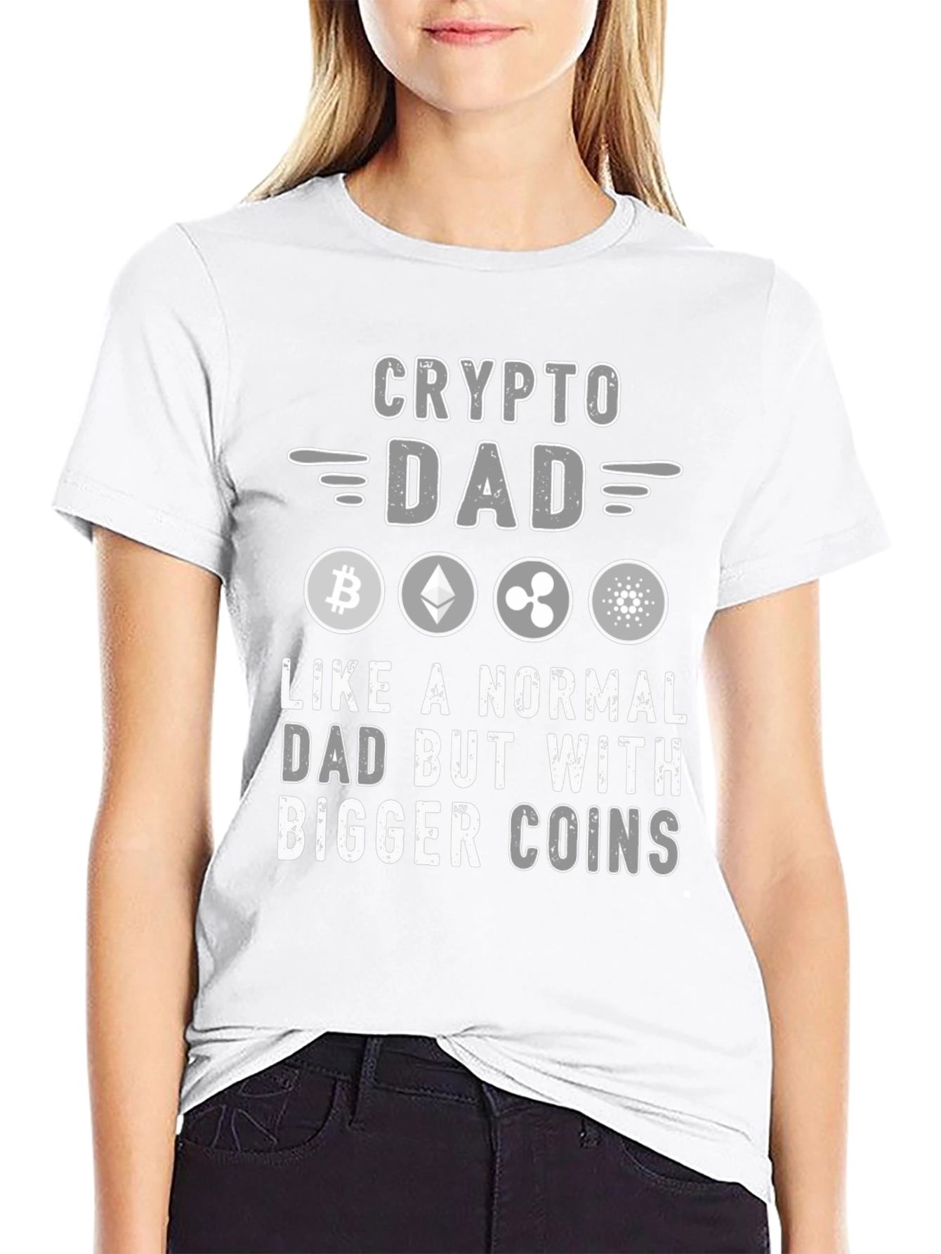 Crypto Dad T-Shirt: Bitcoin Ethereum Ripple Cardano
