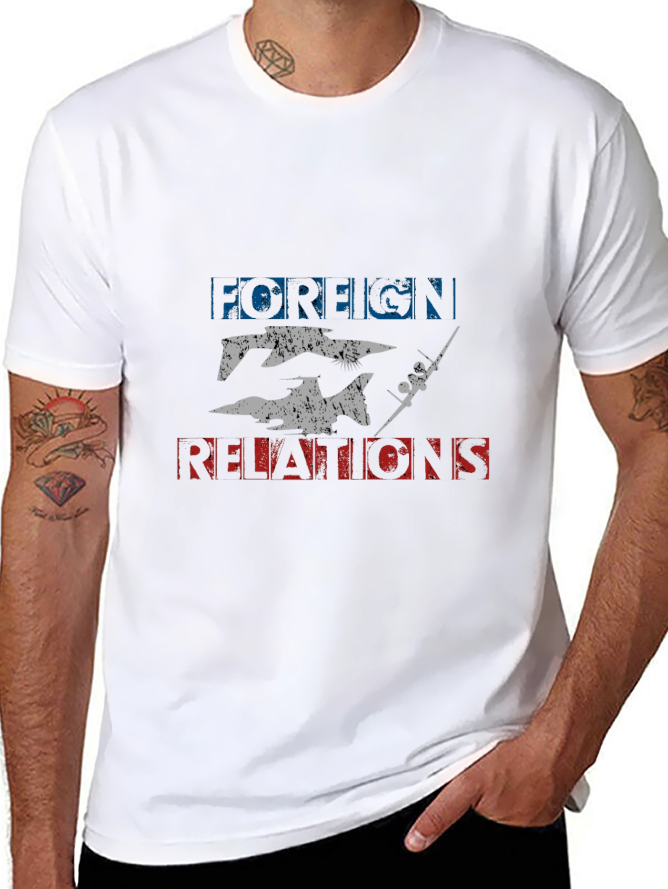 Foreign Relations Graphic Tee - Black