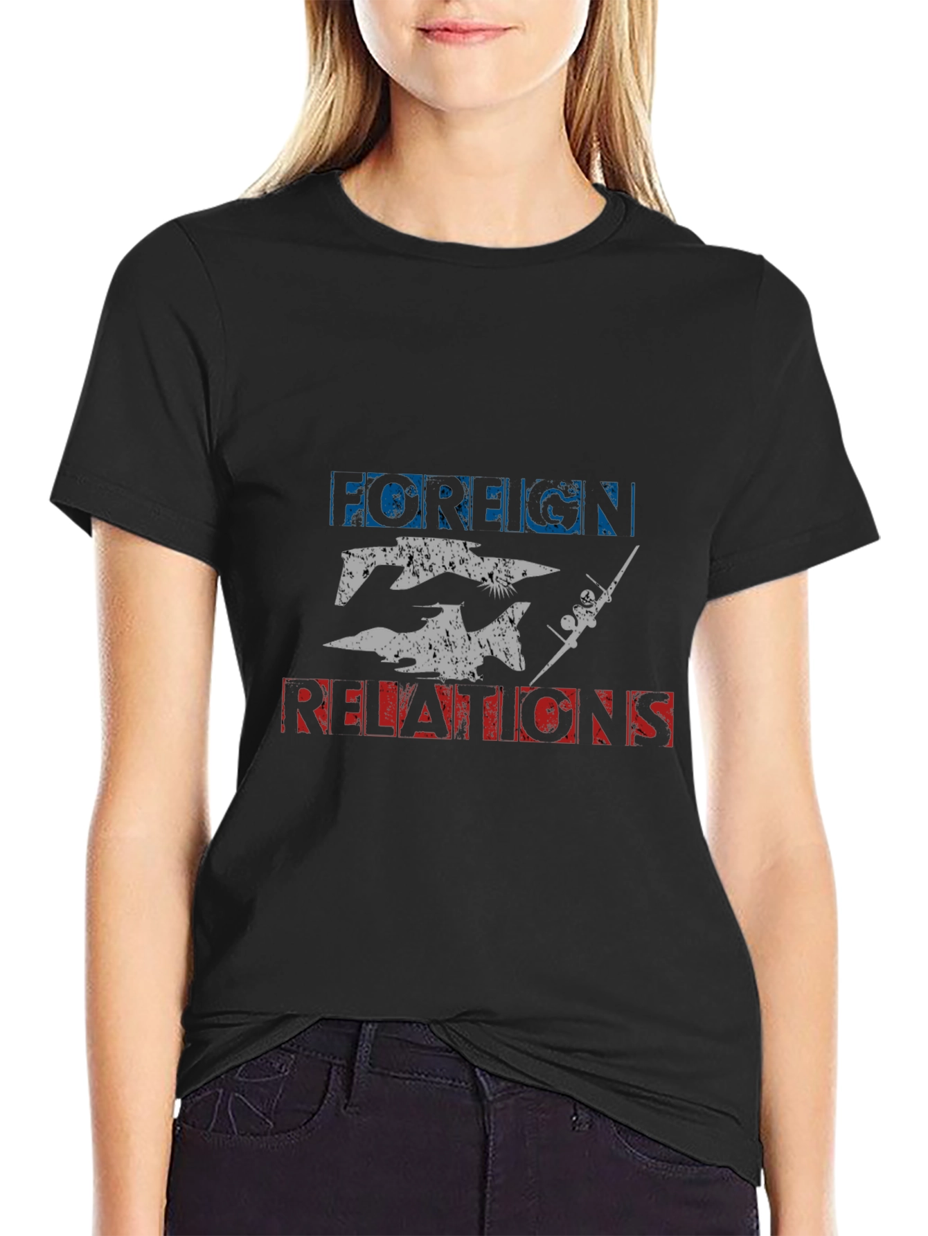 Foreign Relations Graphic Tee - Black