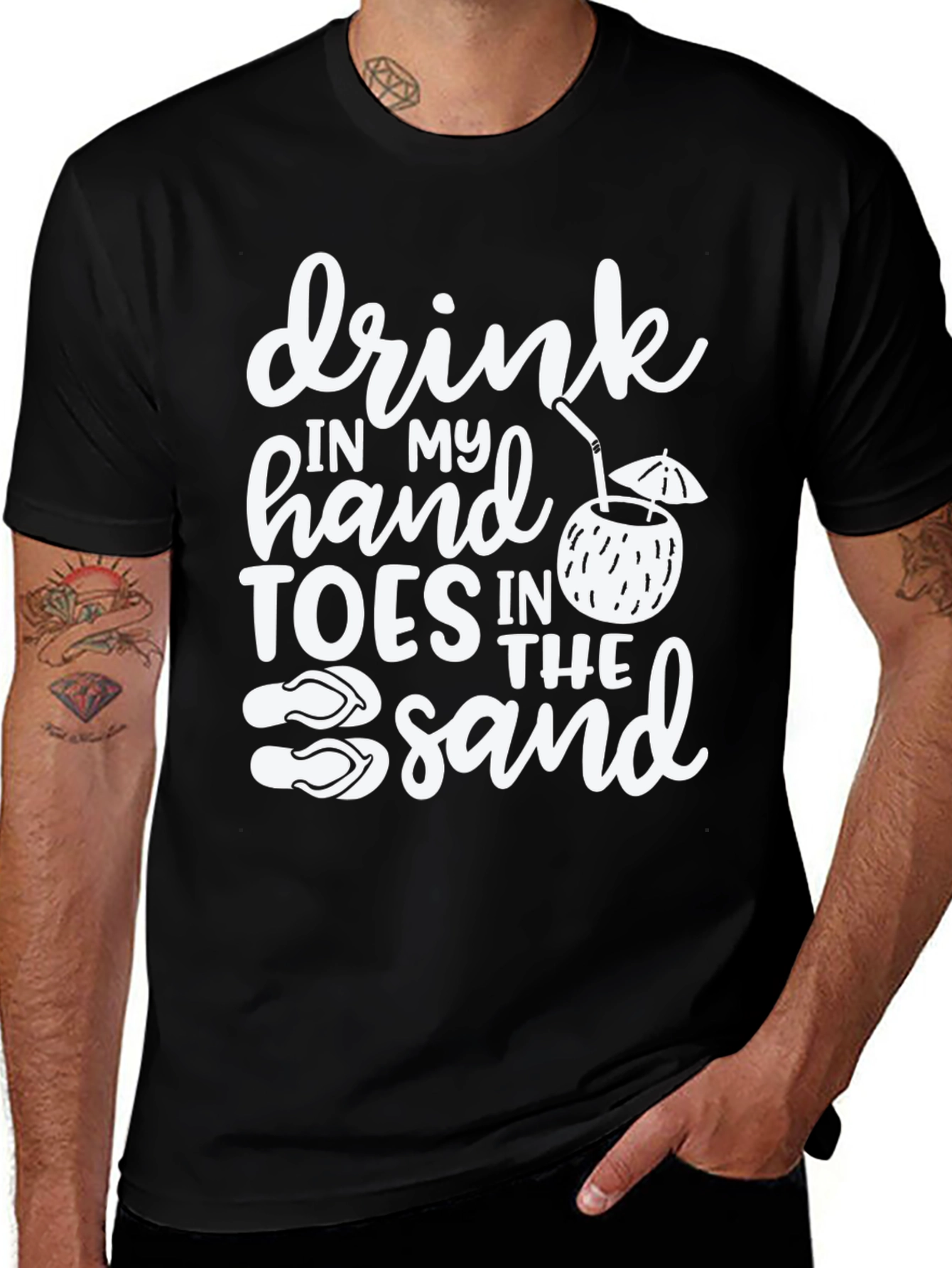 Drink in My Hand Toes in the Sand T-Shirt
